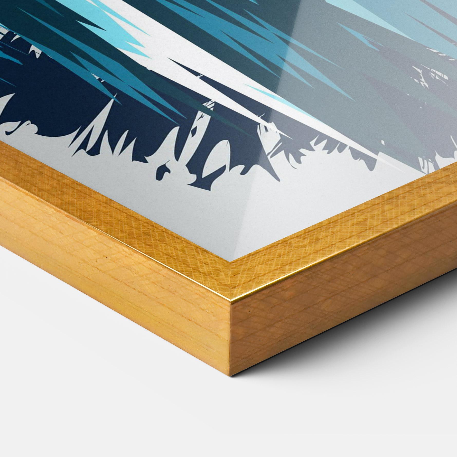 Keretezett Poszter Blue Lion Head mockup 3