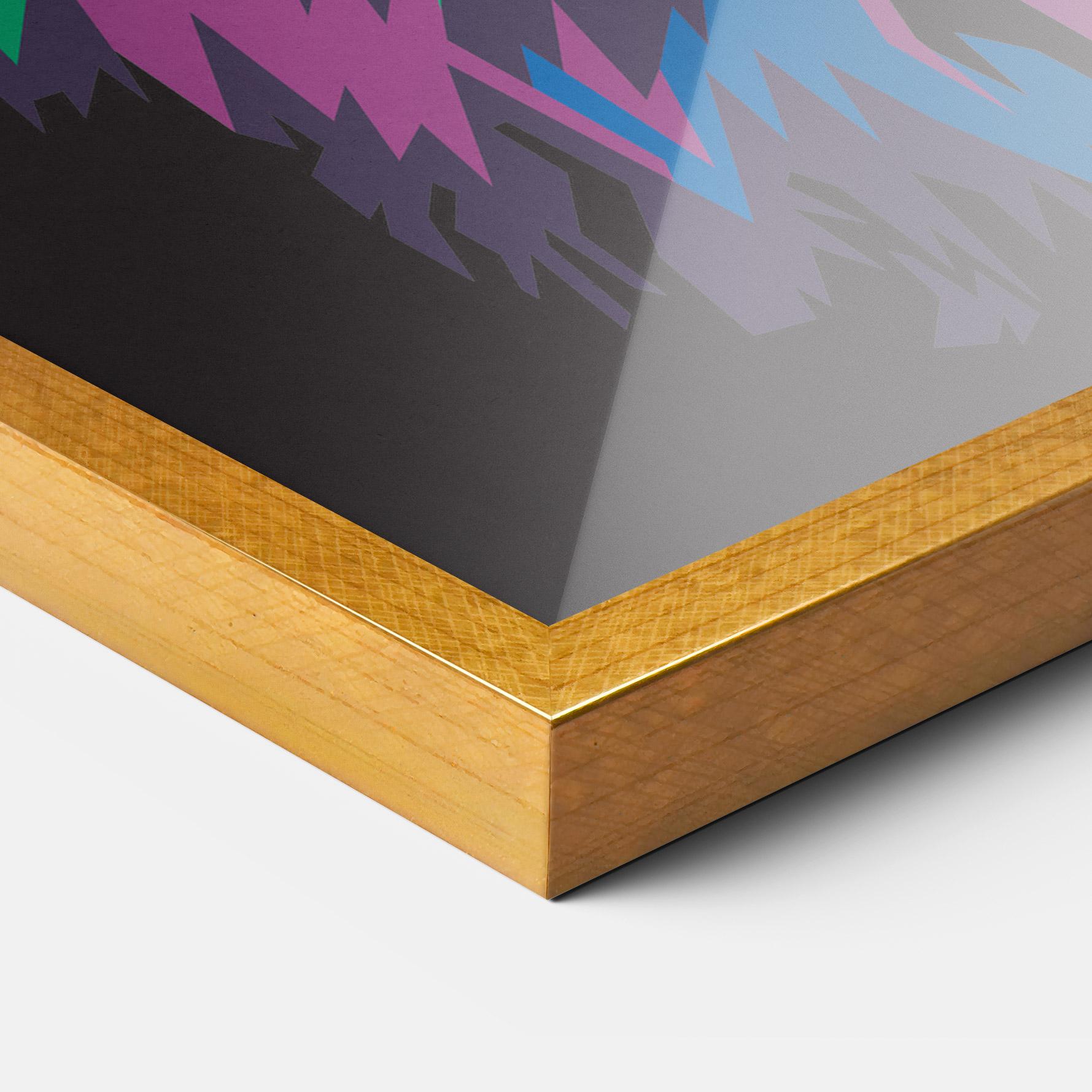 Keretezett Poszter Colorful Lion Head mockup 3