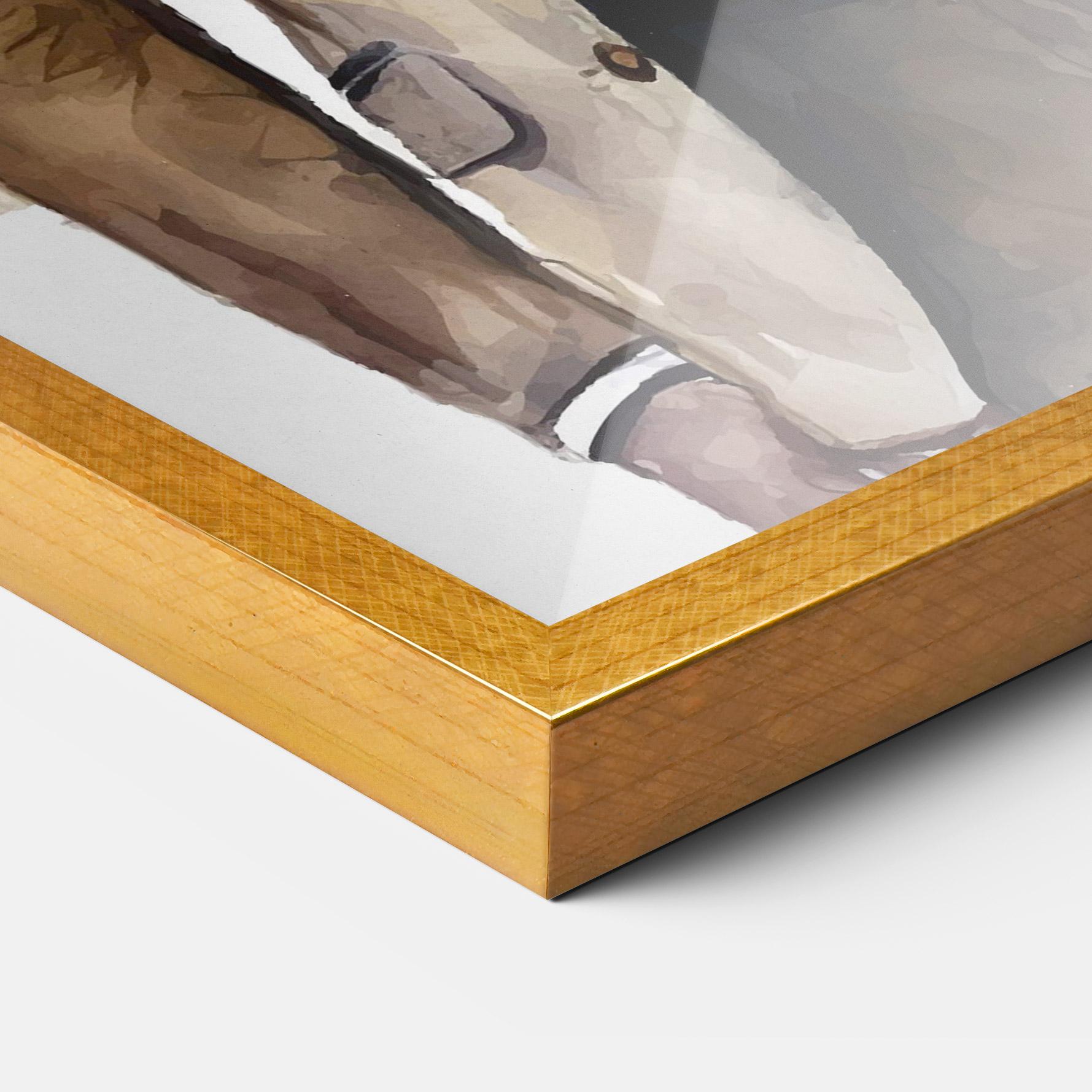 Keretezett Poszter Lion In Suit mockup 3