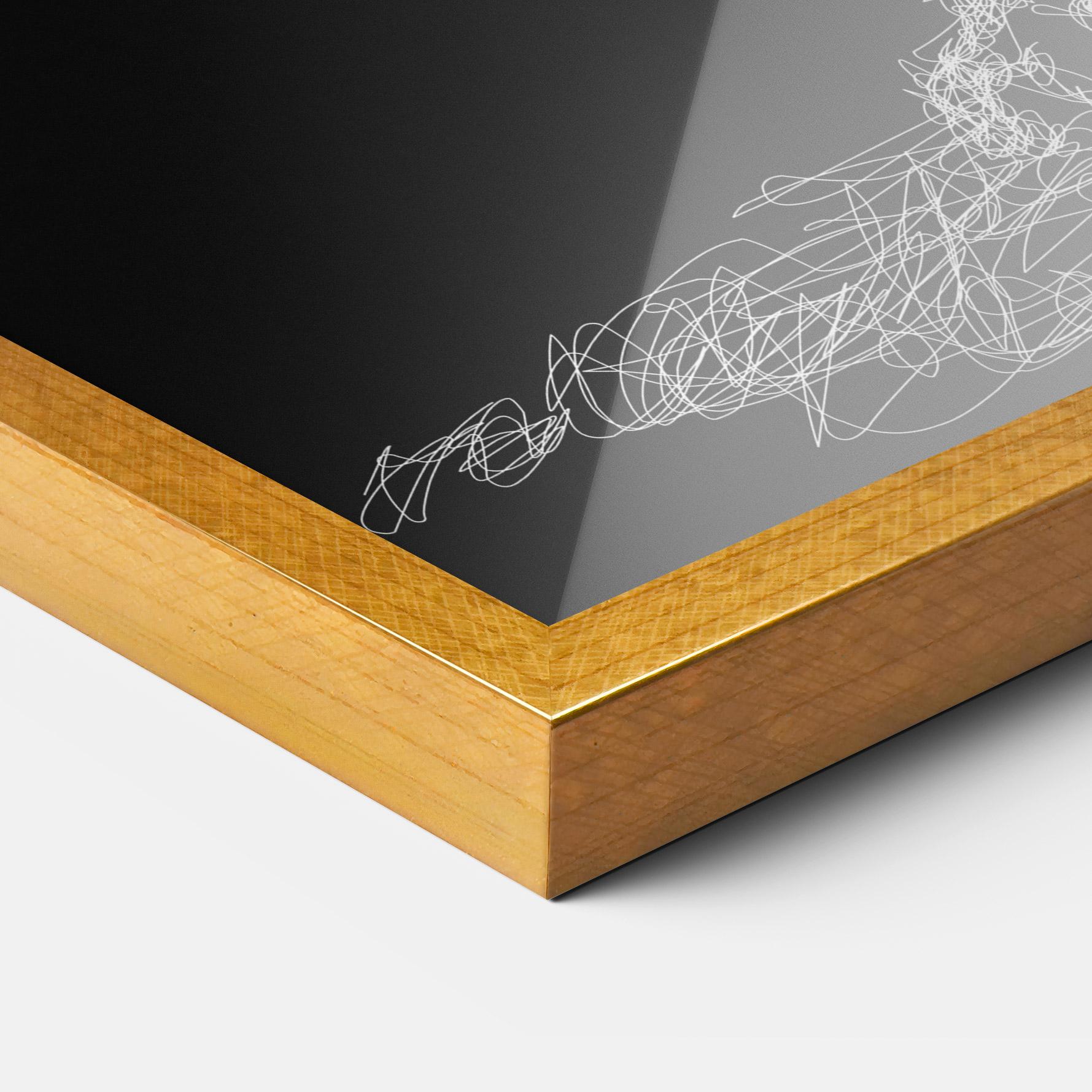 Keretezett Poszter Lion Signature mockup 3