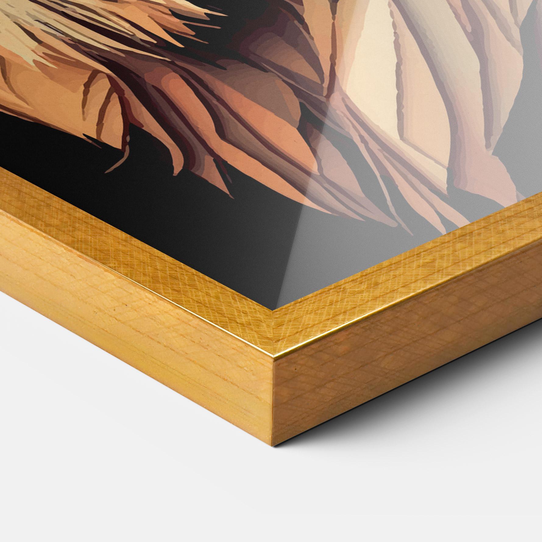 Keretezett Poszter Orange Mix Lion mockup 3