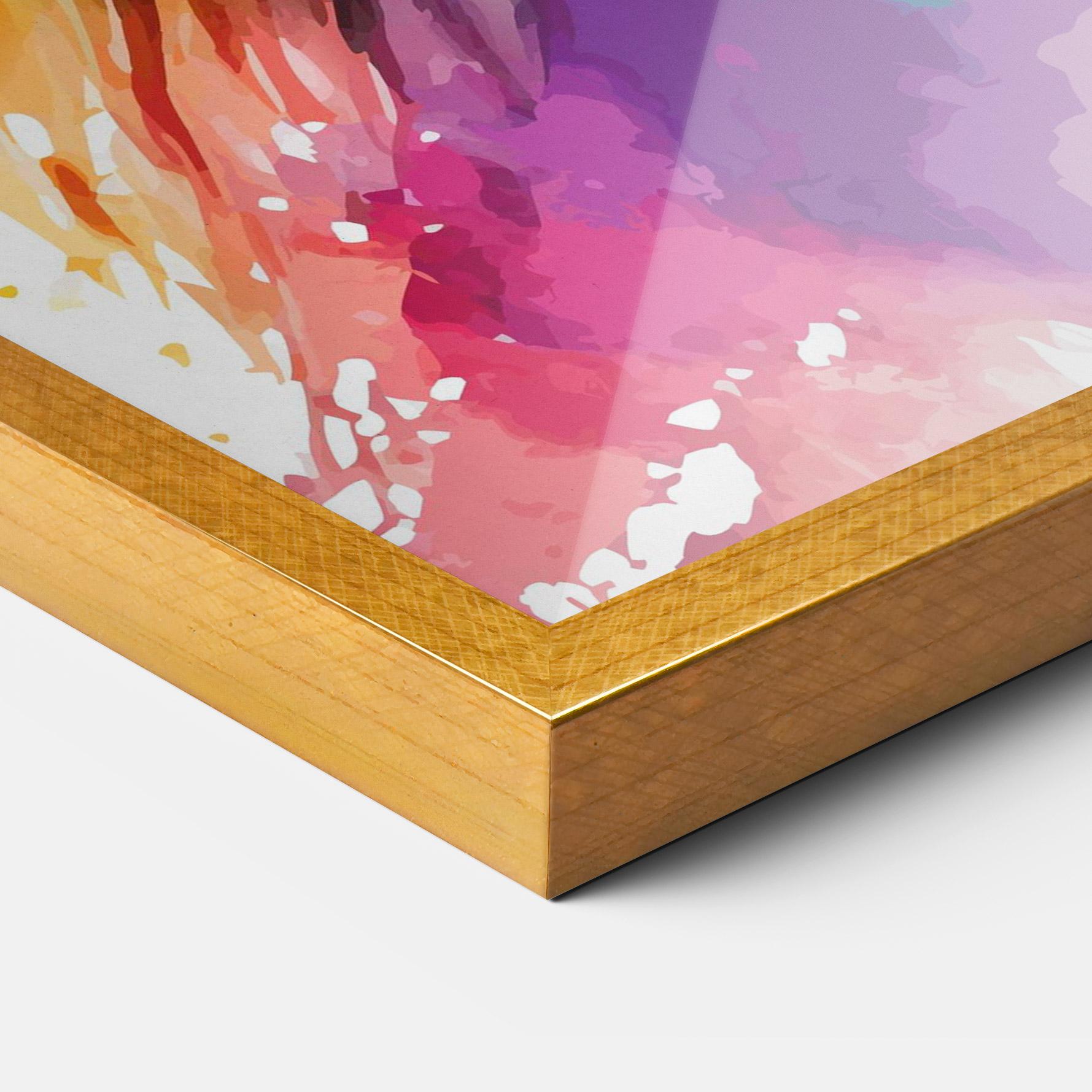 Keretezett Poszter Vibrant Color Lion mockup 3