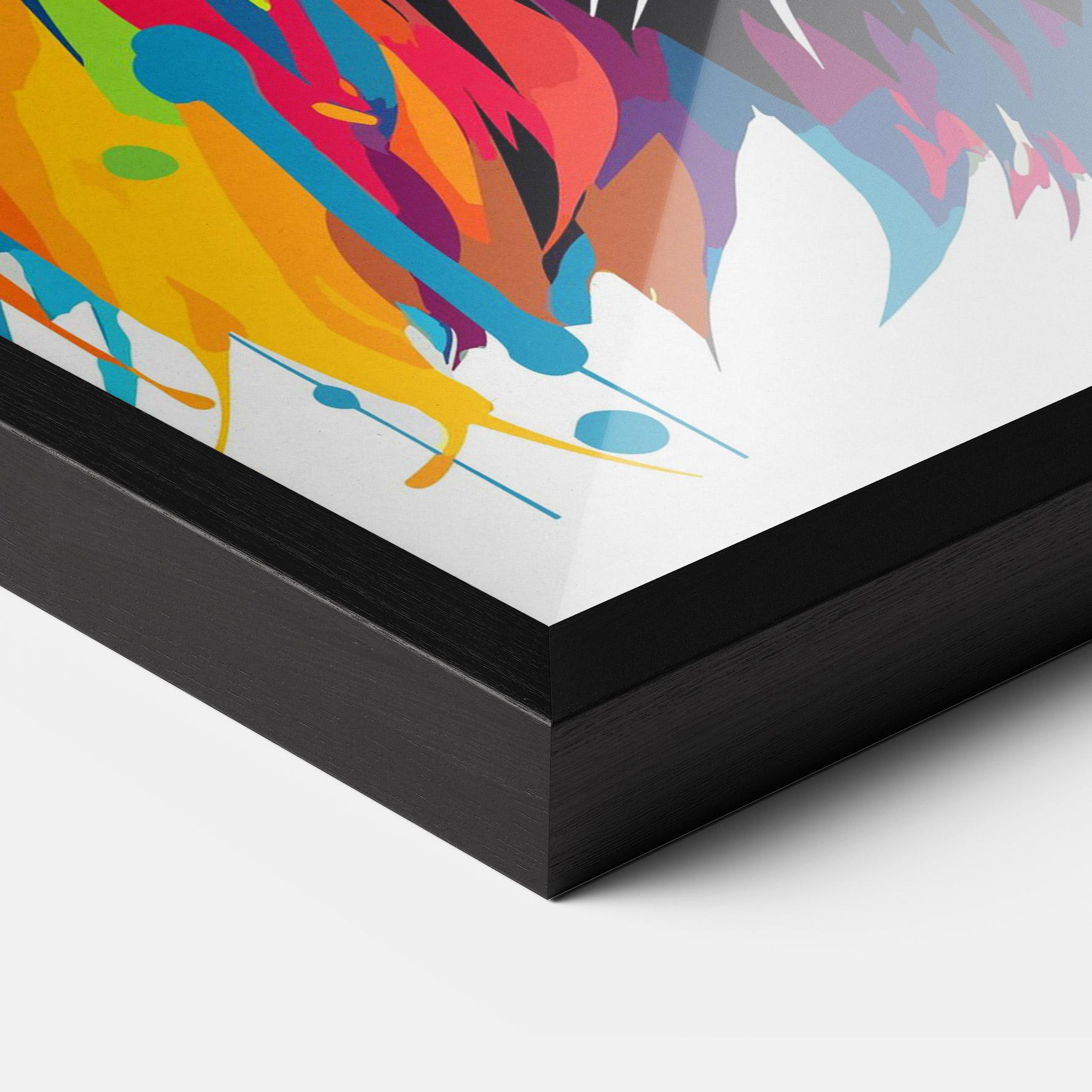 Keretezett Poszter Angry Lion Mix mockup 3