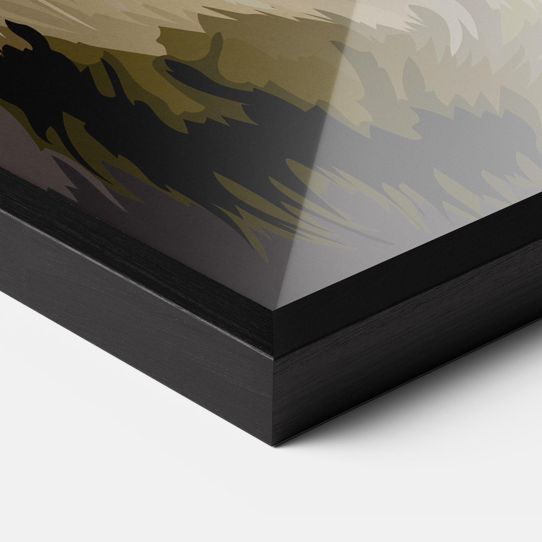 Keretezett Poszter Beautiful Lion Art mockup 3