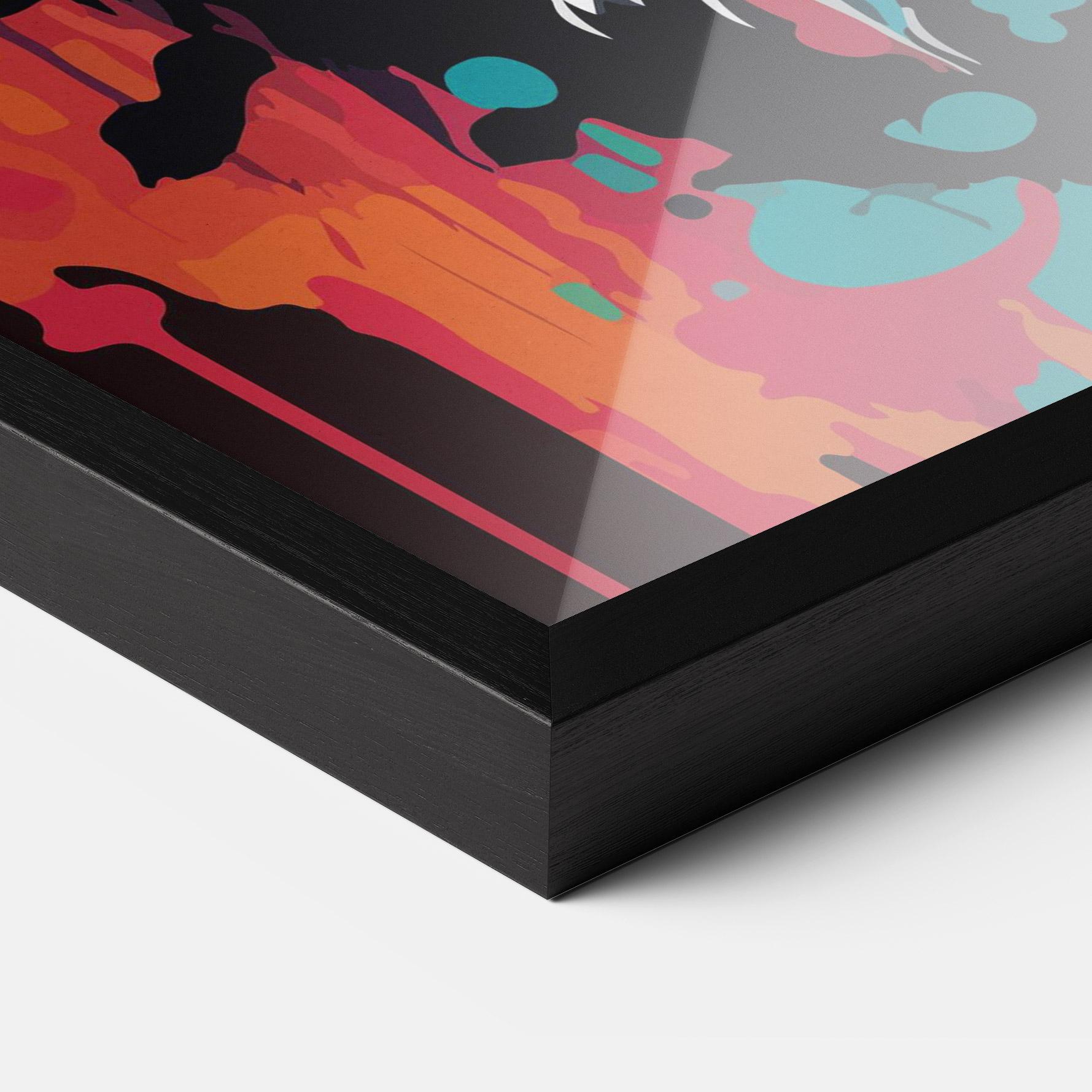 Keretezett Poszter Blue Green Lion mockup 3