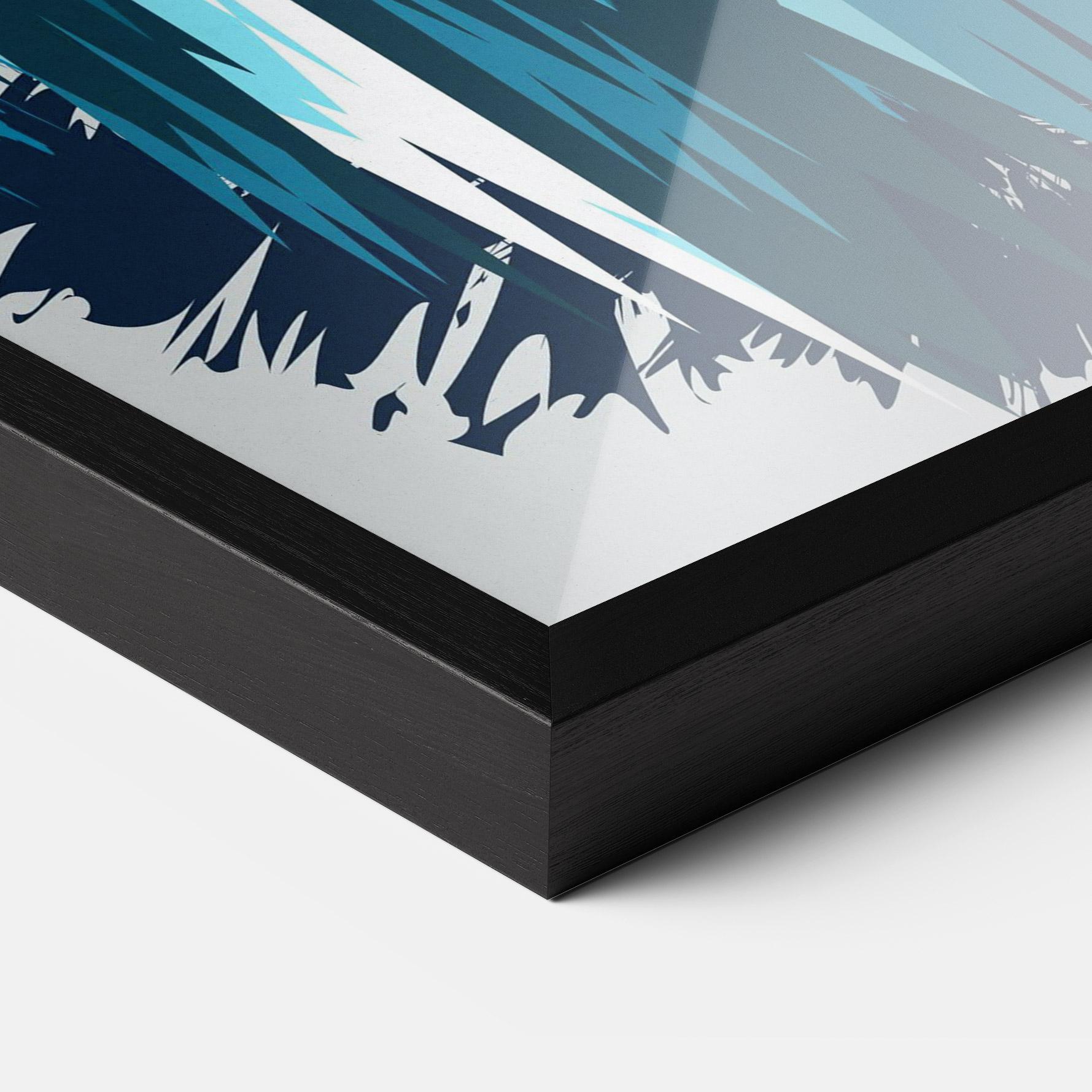 Keretezett Poszter Blue Lion Head mockup 3