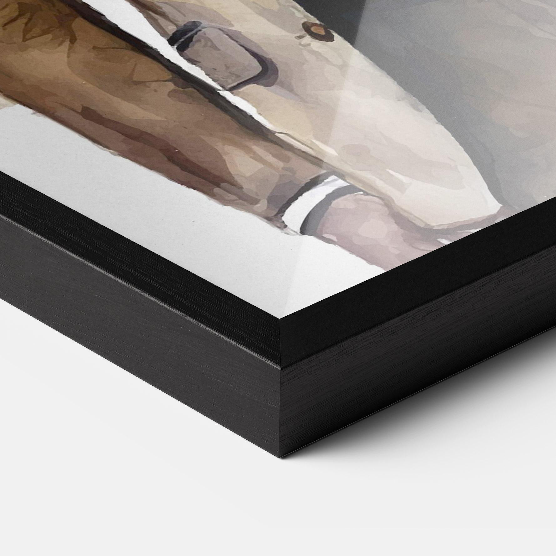 Keretezett Poszter Lion In Suit mockup 3