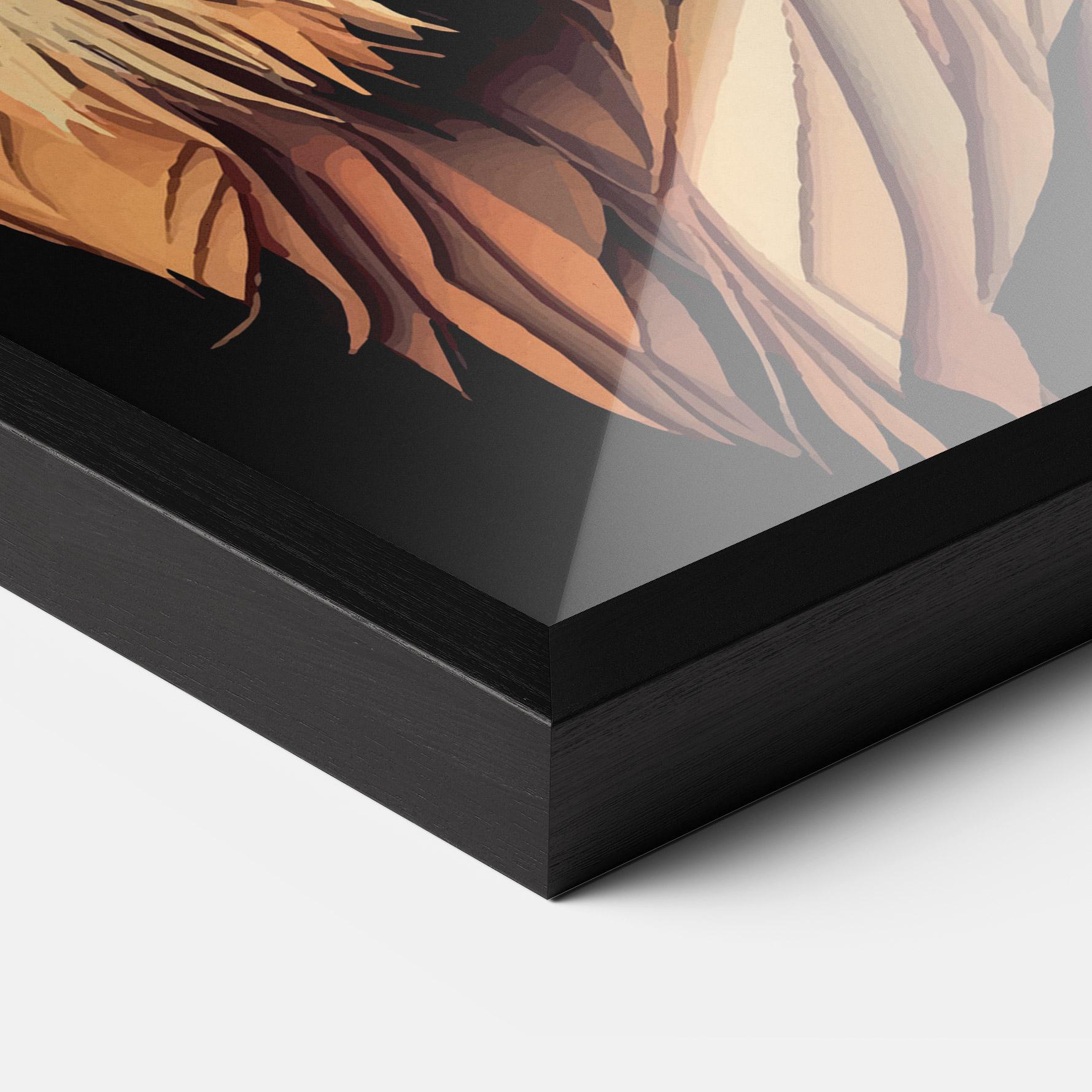 Keretezett Poszter Orange Mix Lion mockup 3