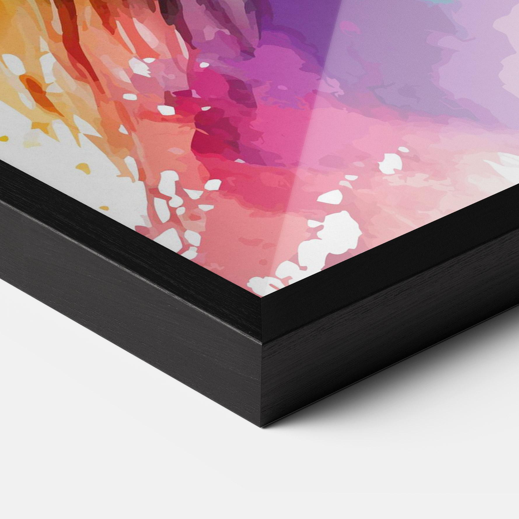 Keretezett Poszter Vibrant Color Lion mockup 3