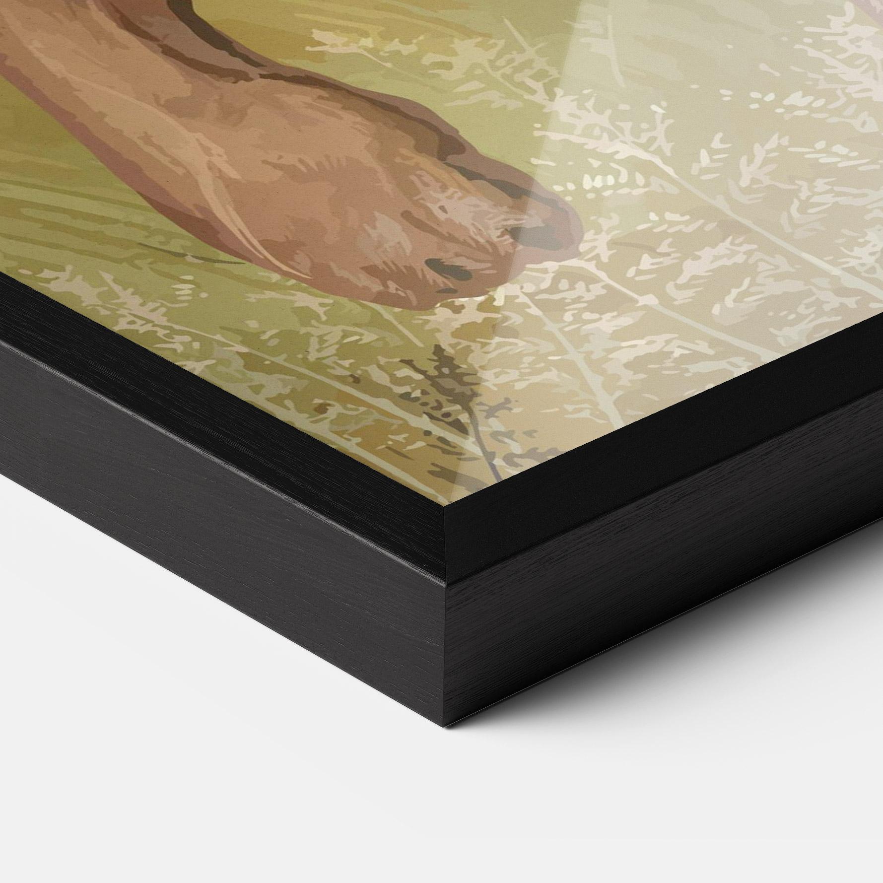 Keretezett Poszter Wild Lion mockup 3