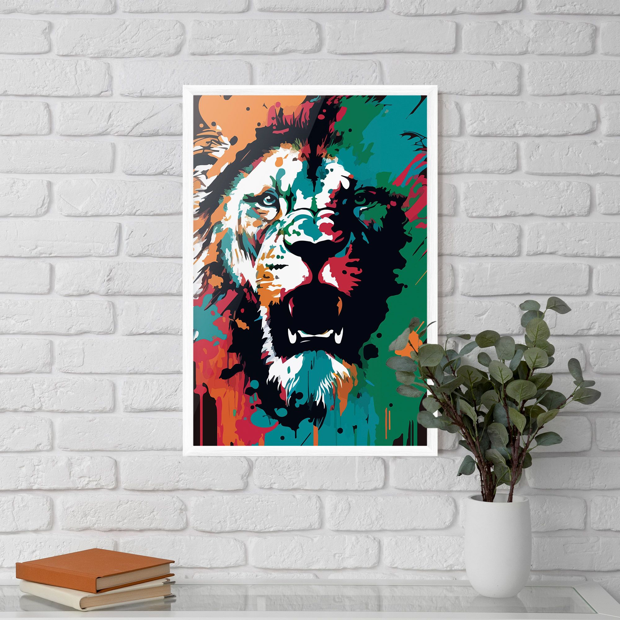 Blue Green Lion mockup 5