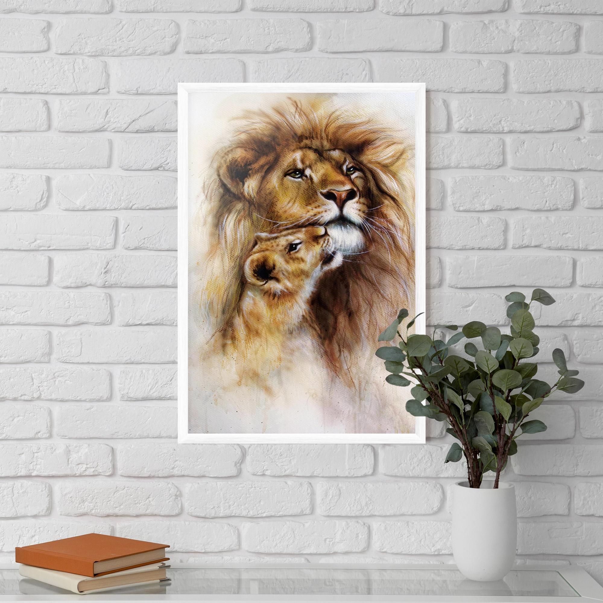 Keretezett Poszter Lion Love mockup 5