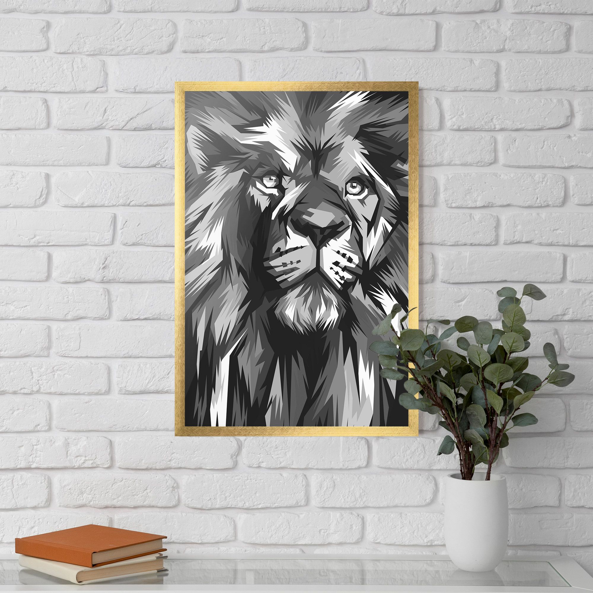 Grey Head Lion mockup 5
