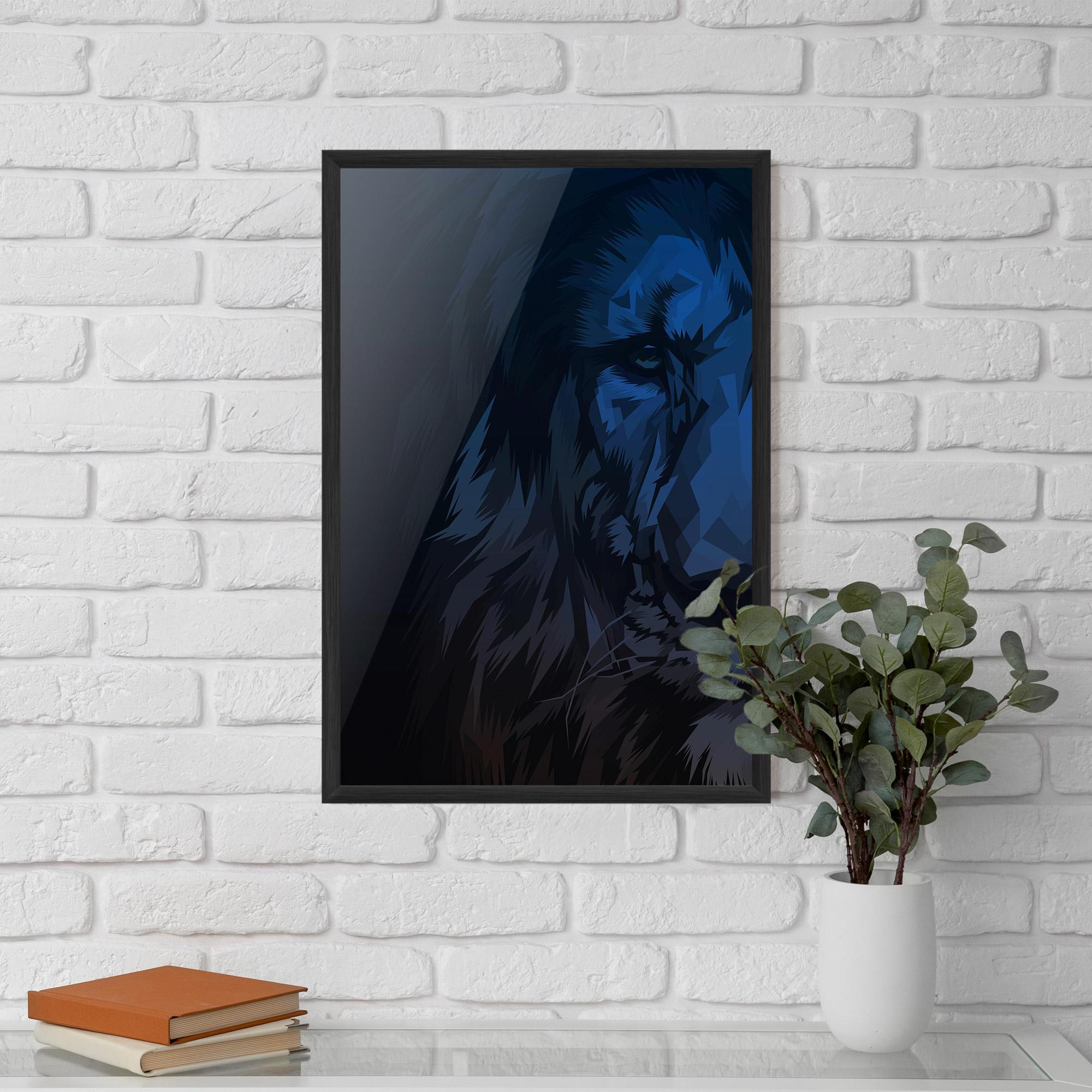 Keretezett Poszter Blue Lion mockup 5