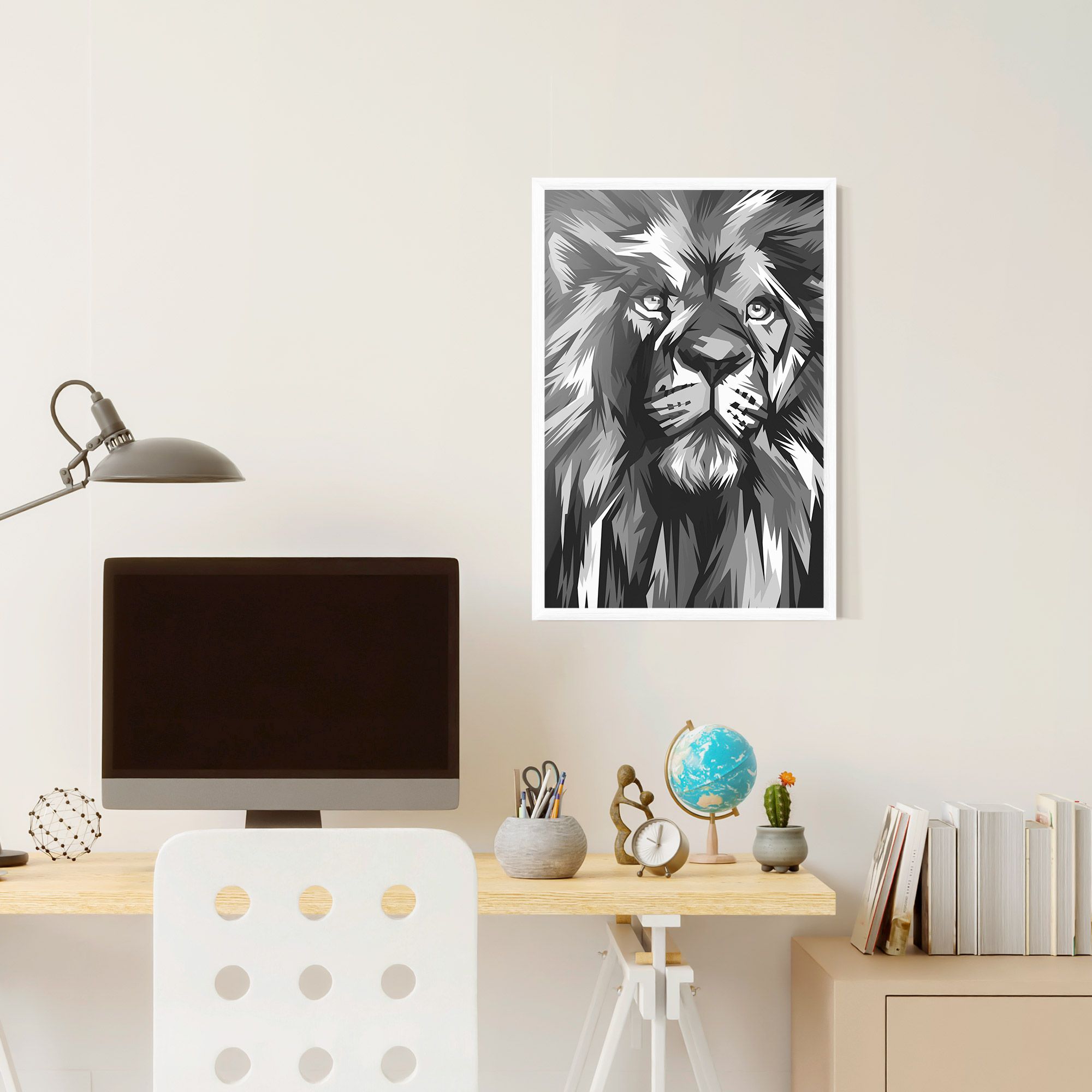 Grey Head Lion mockup 6