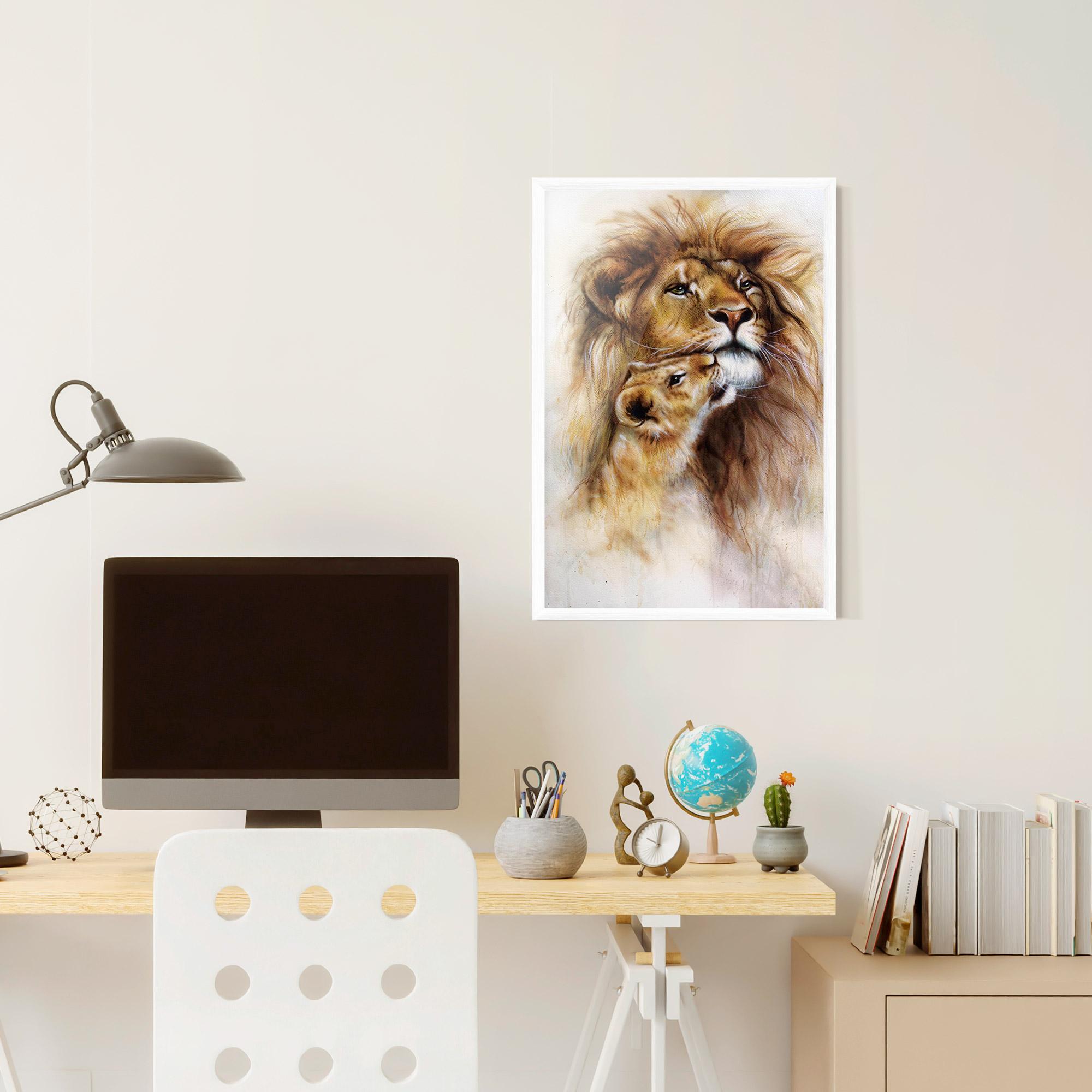 Keretezett Poszter Lion Love mockup 6