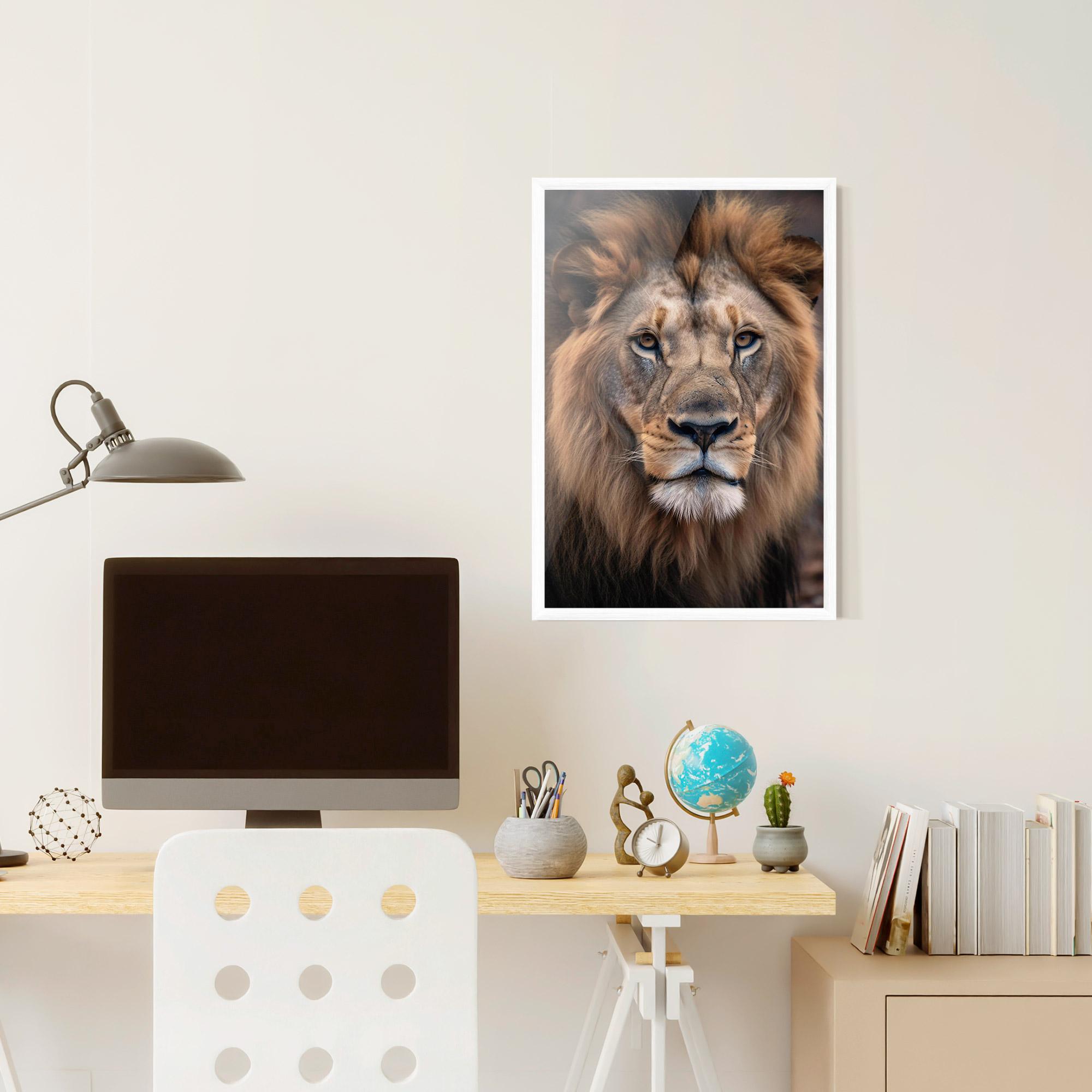 Keretezett Poszter Wild Lion View mockup 6