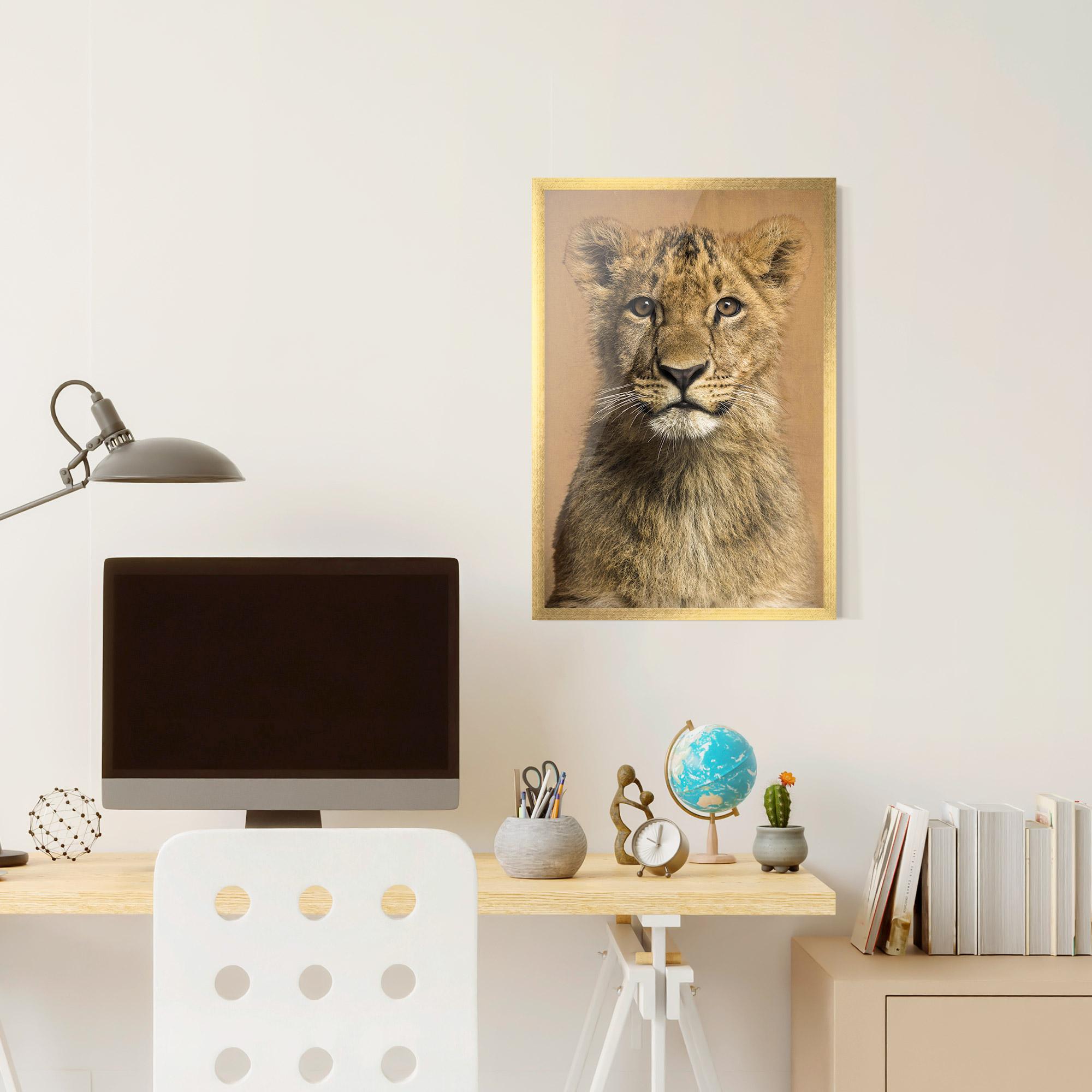Keretezett Poszter Baby Lion mockup 6