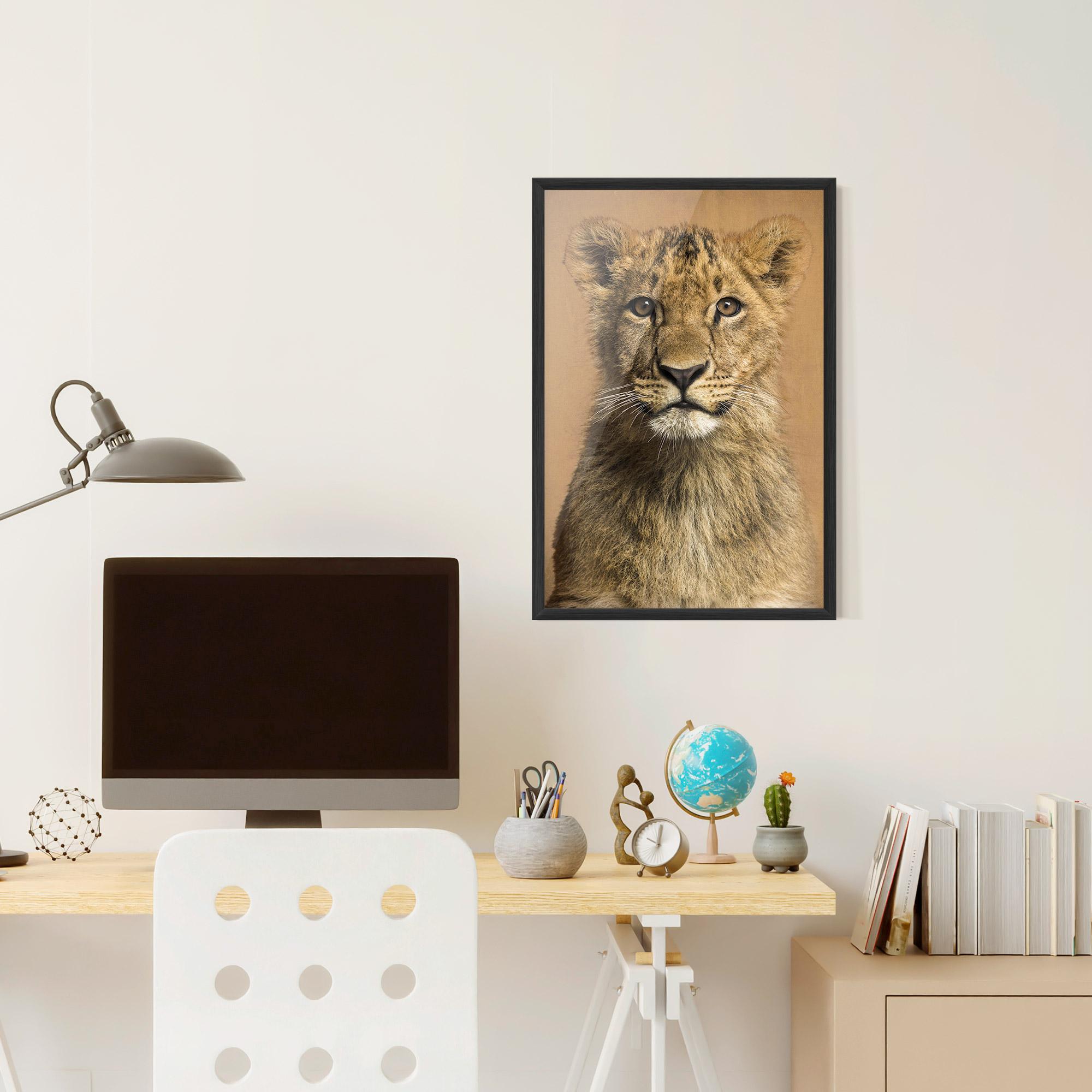 Keretezett Poszter Baby Lion mockup 6