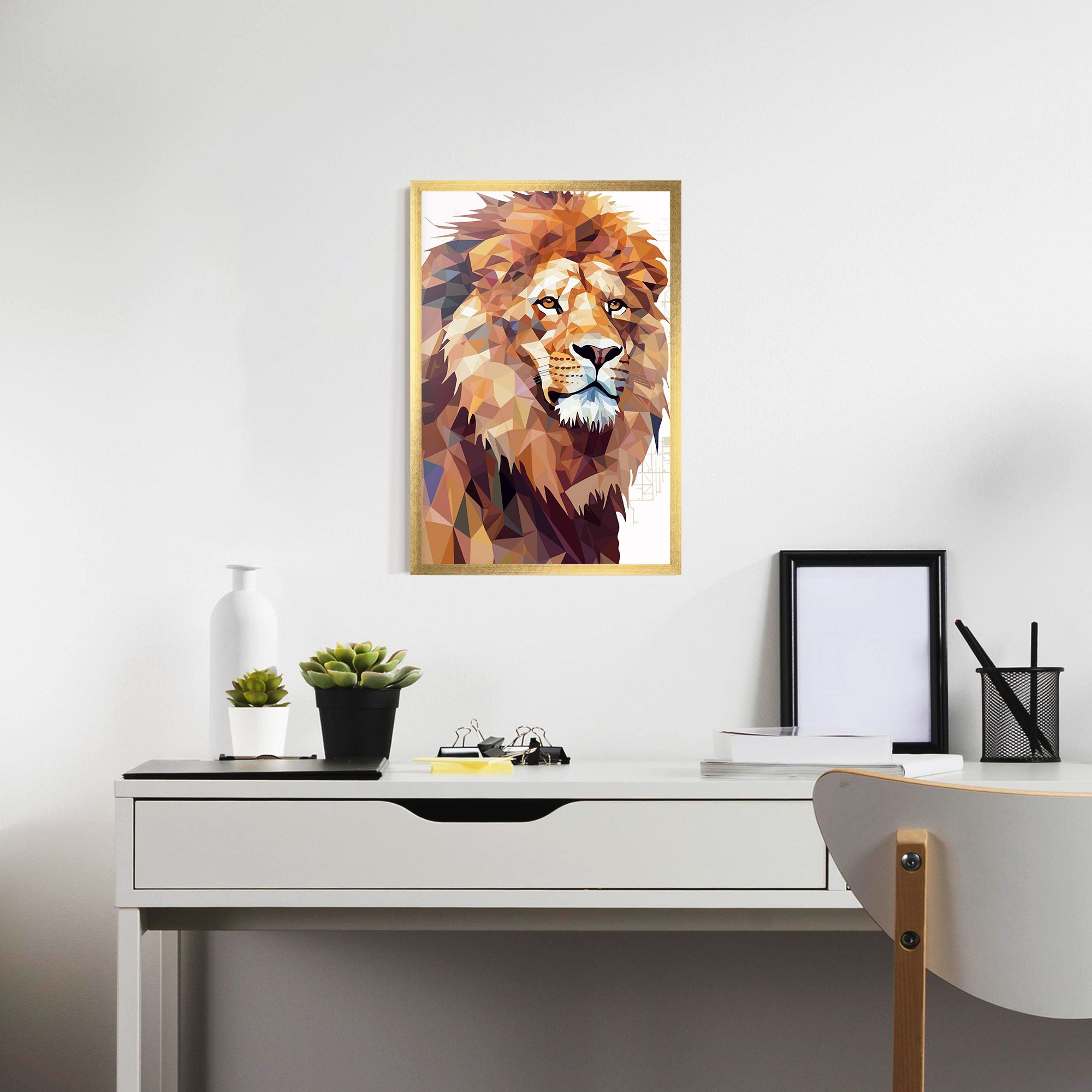 Artistic Lion Head mockup 7