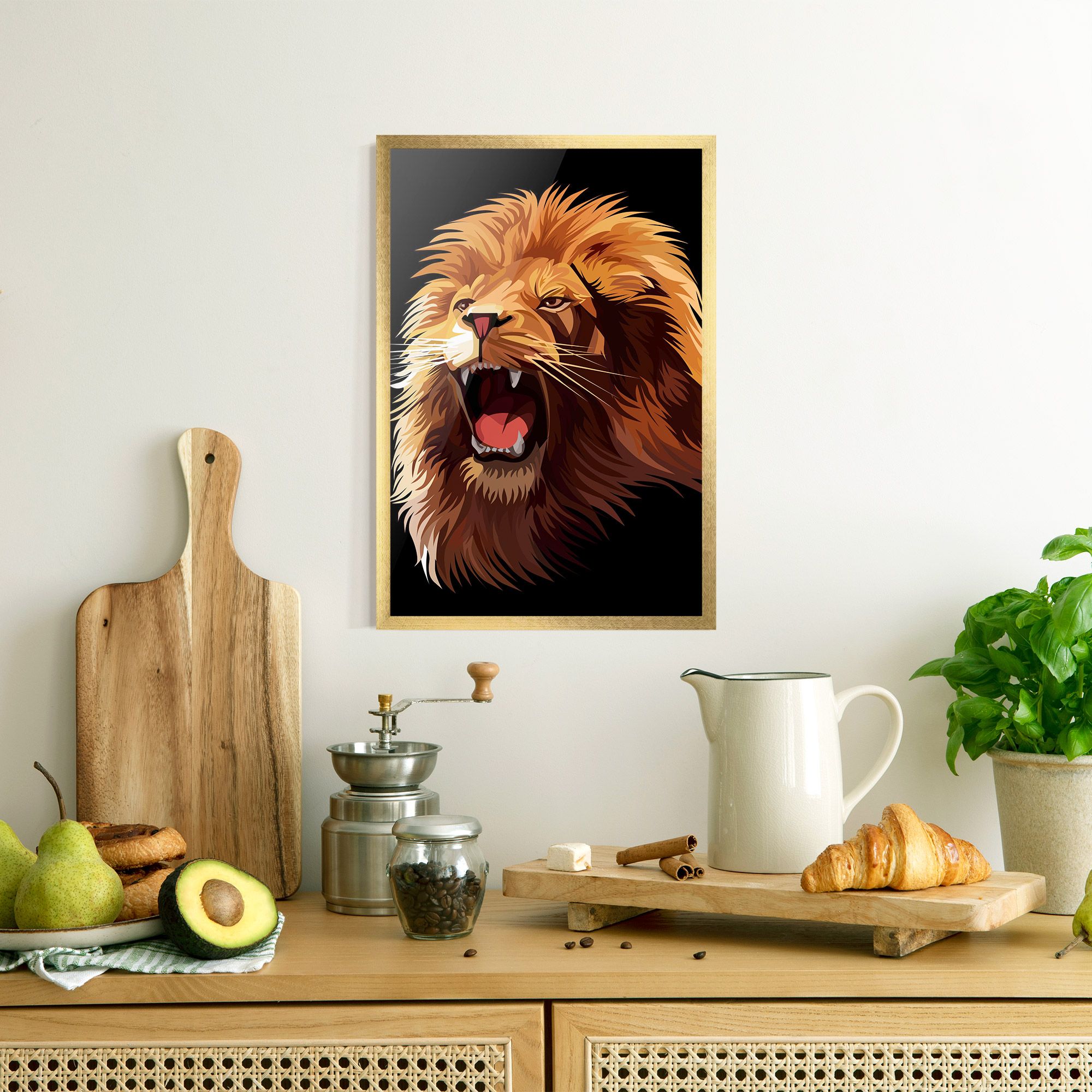 Angry Lion Head mockup 8