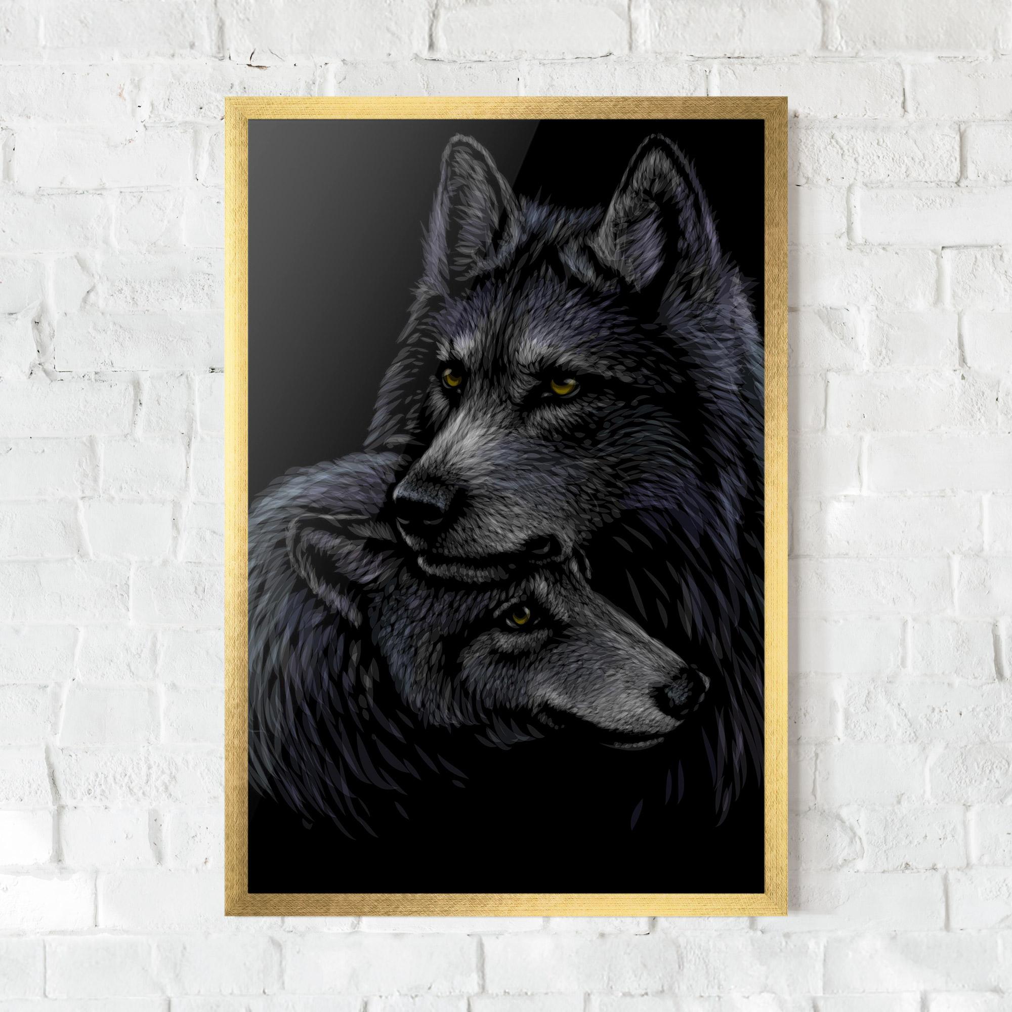 Keretezett Poszter Mom Wolf mockup 0