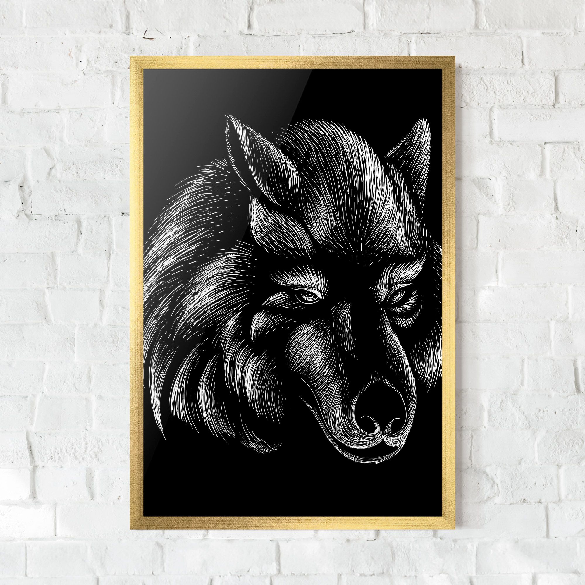 White Line Wolf mockup 0