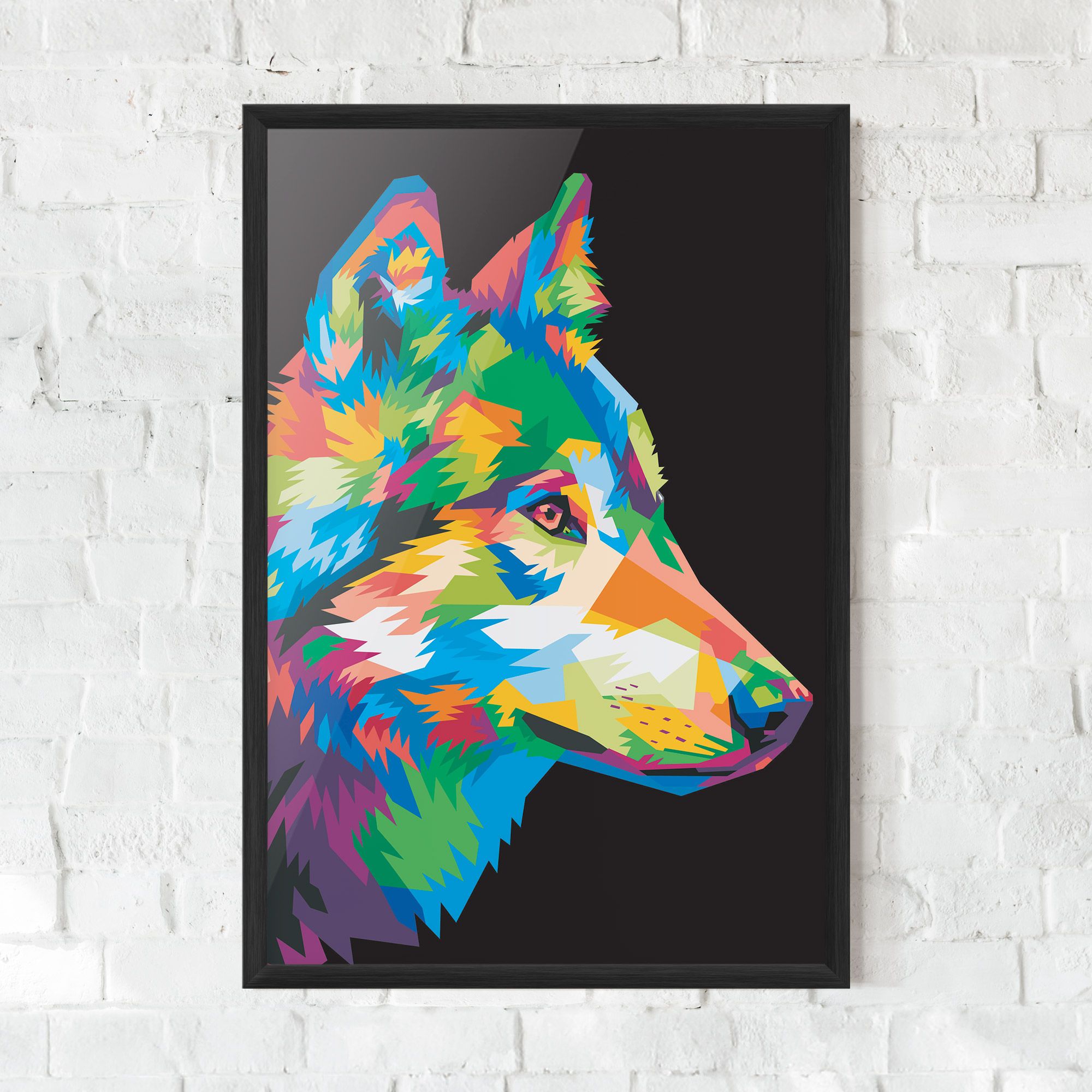 Colorful Wolf mockup 0