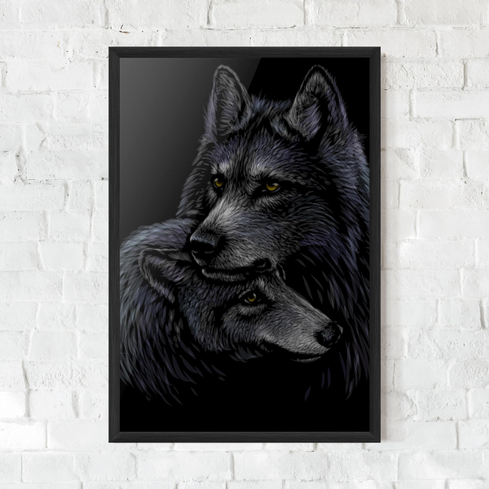 Keretezett Poszter Mom Wolf mockup 0