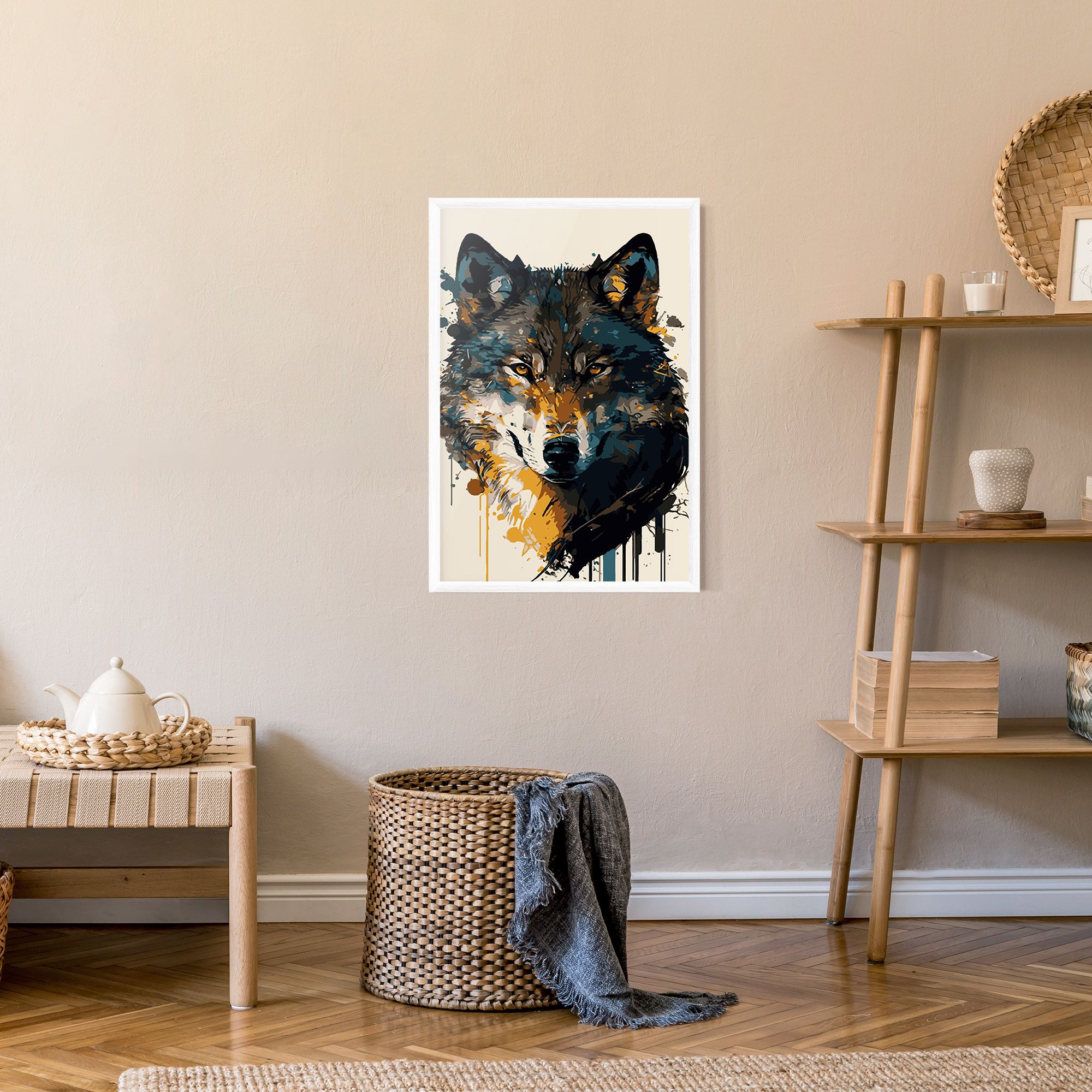 Wolf Head Art mockup 9