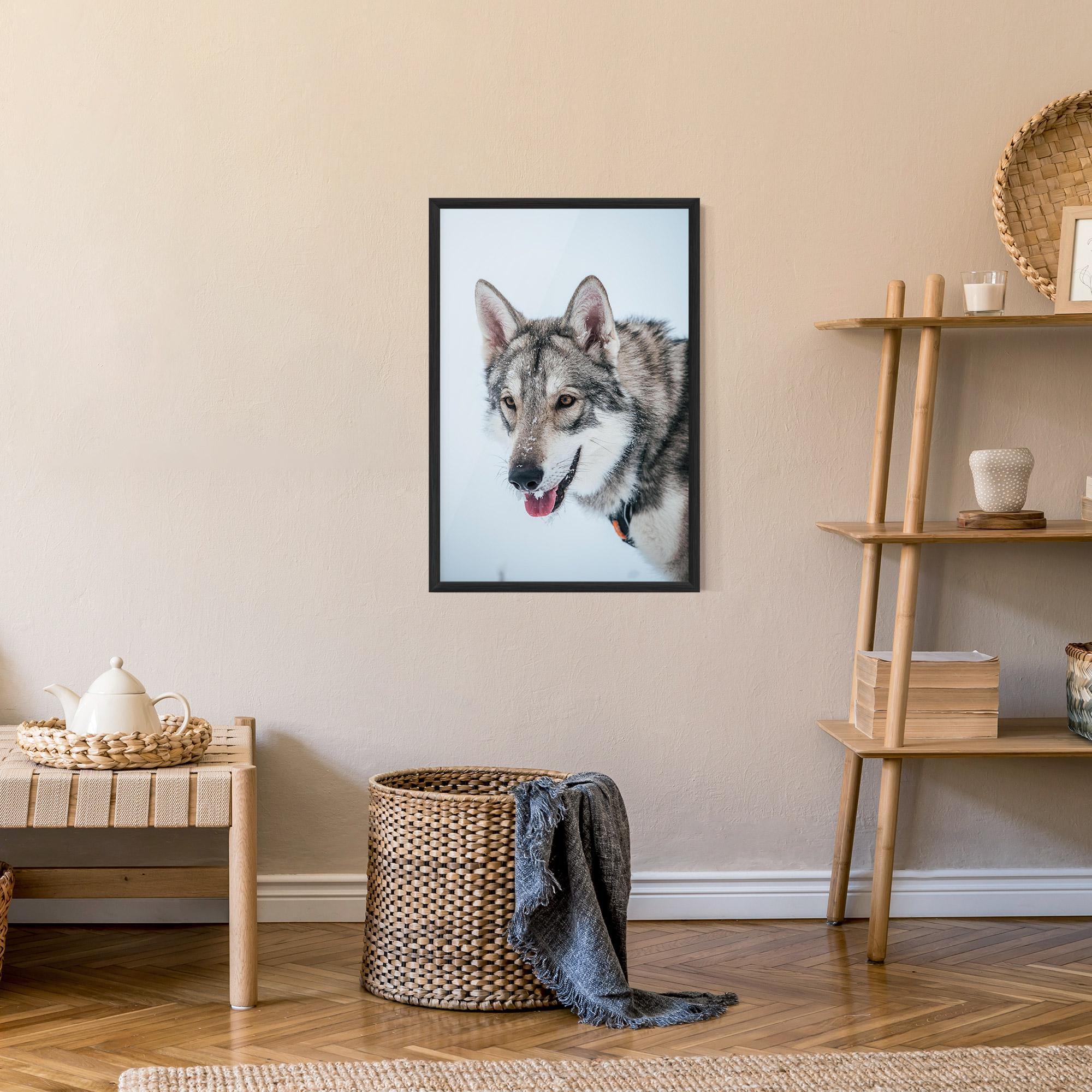 Keretezett Poszter Wolf Head mockup 9