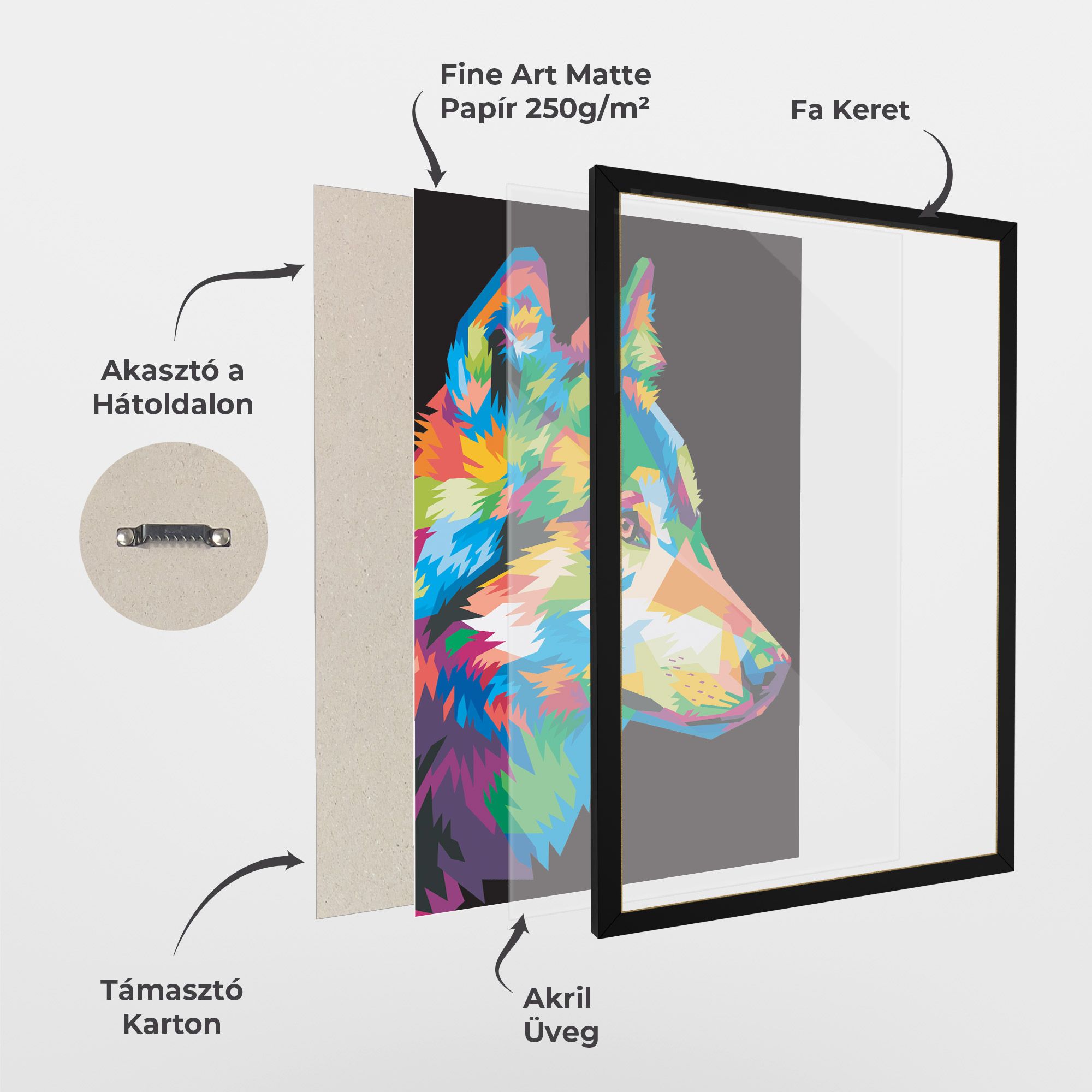 Colorful Wolf mockup 1