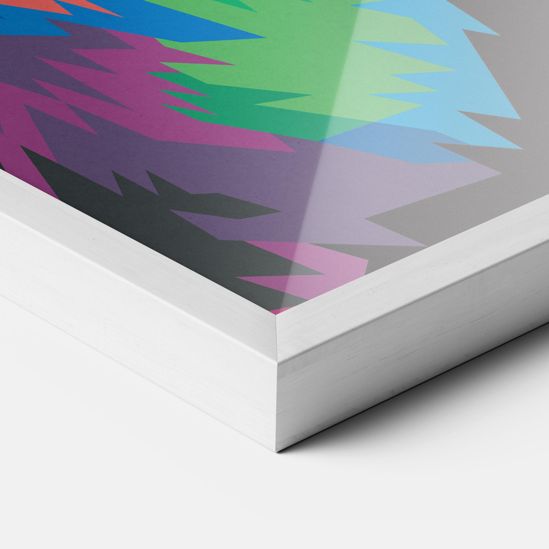 Keretezett Poszter Colorful Wolf mockup 3