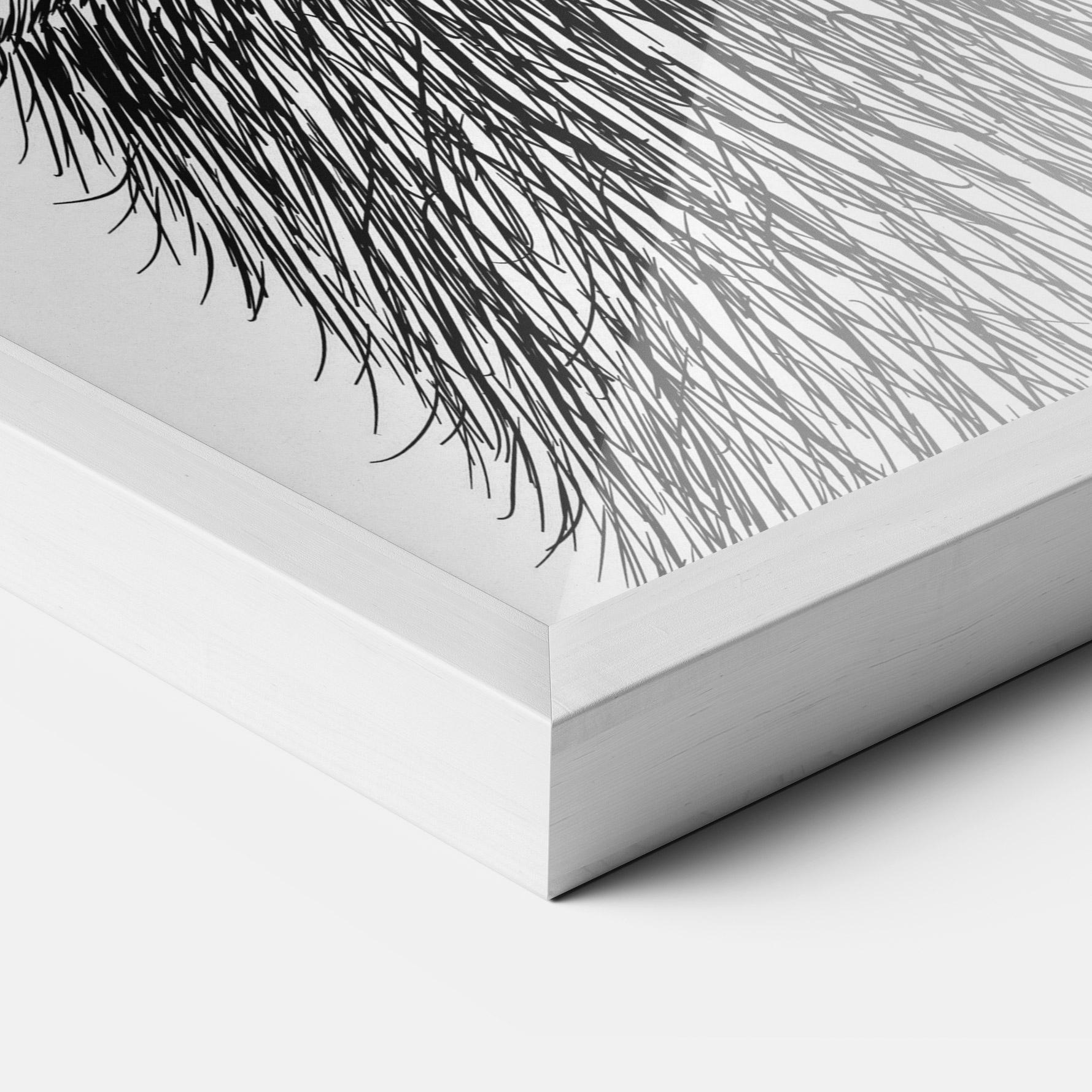 Keretezett Poszter Pretty Moon Wolf mockup 3