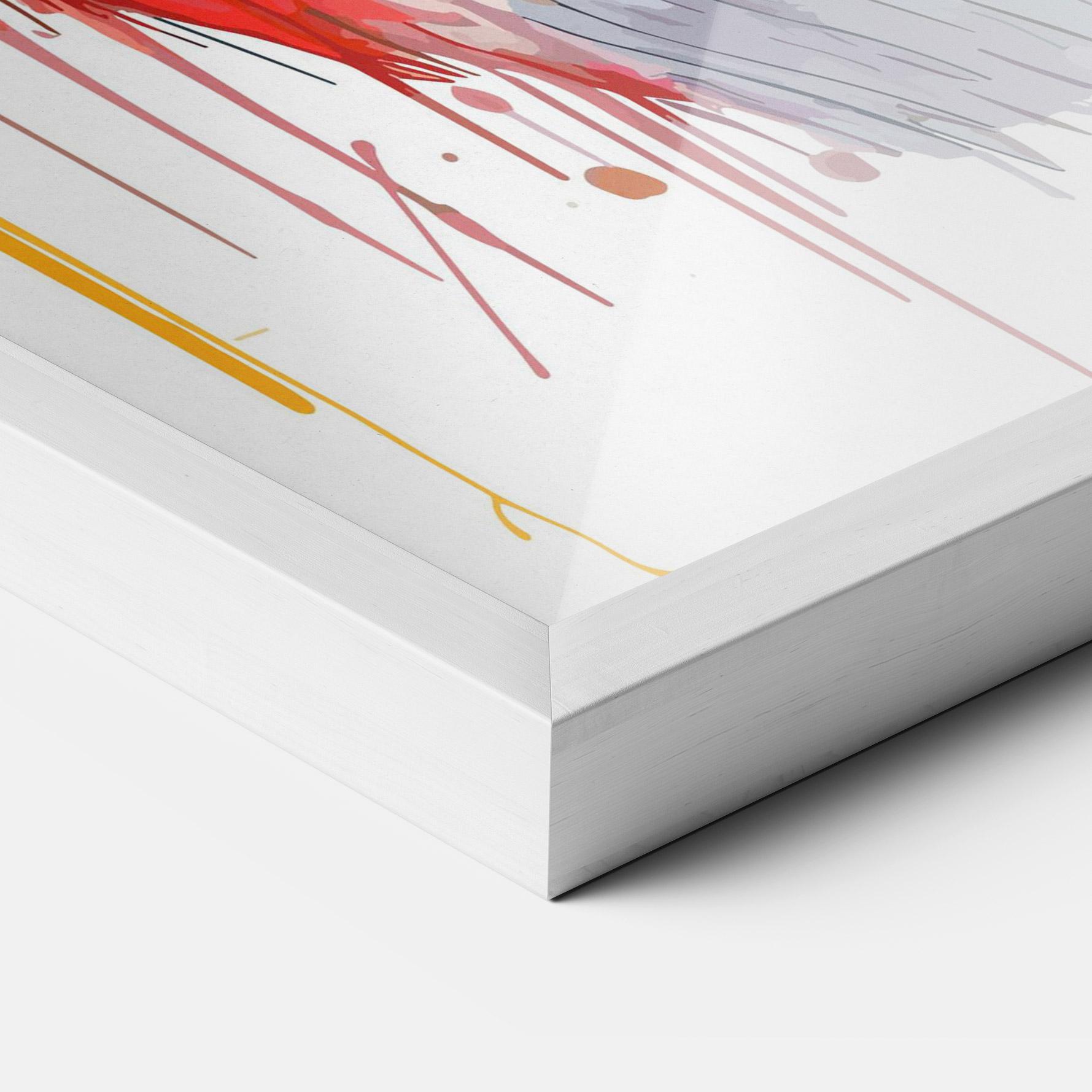 Keretezett Poszter Watercolor Wolf mockup 3