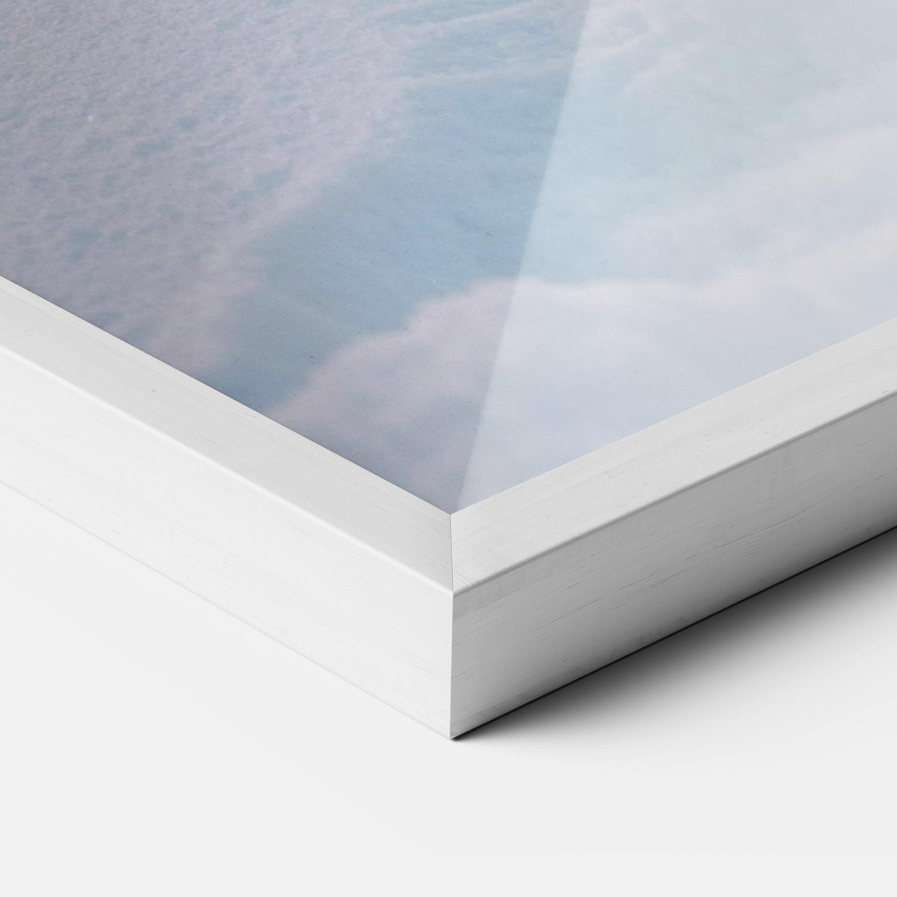 Keretezett Poszter White Snow Wolf mockup 3