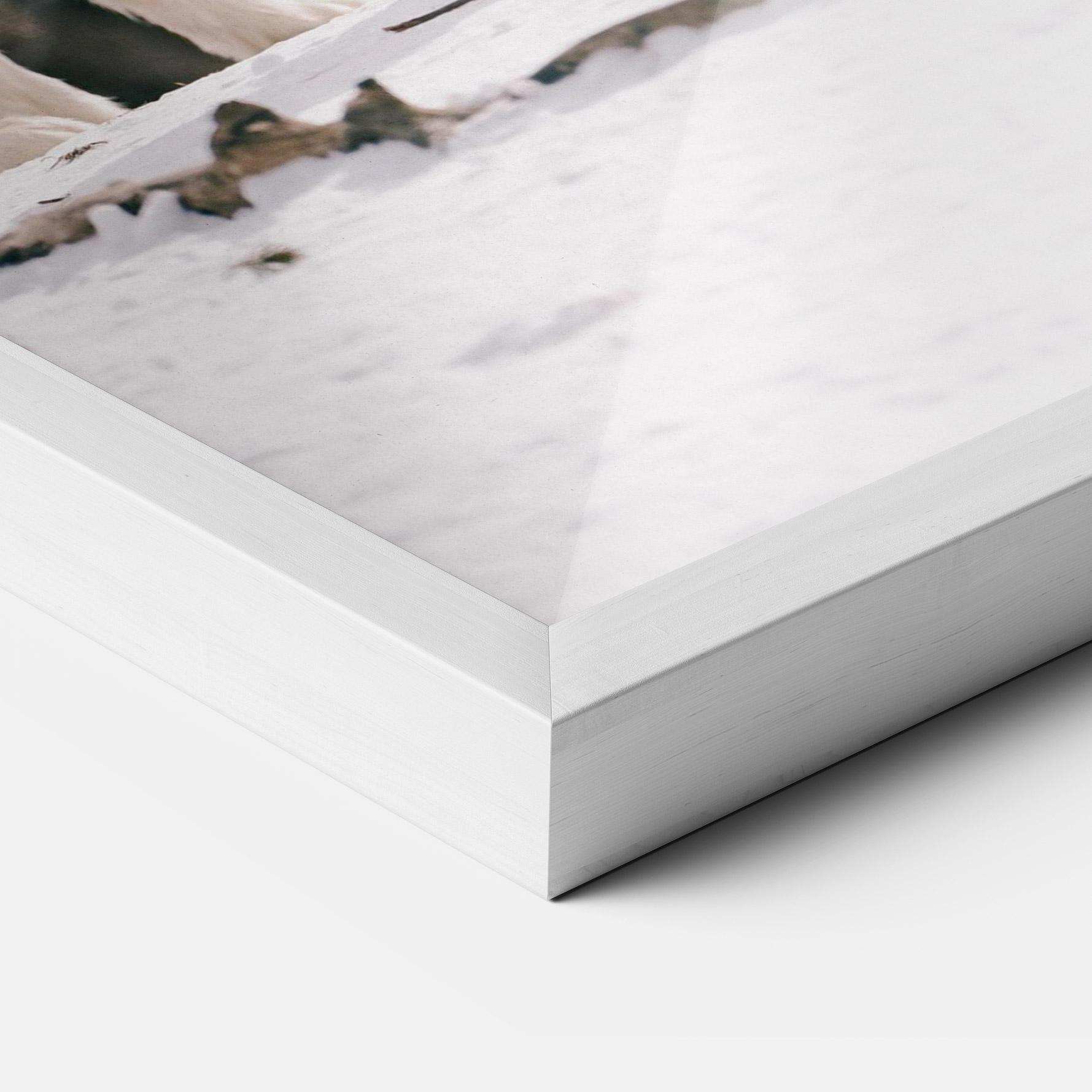 Keretezett Poszter White Wolf Waiting mockup 3