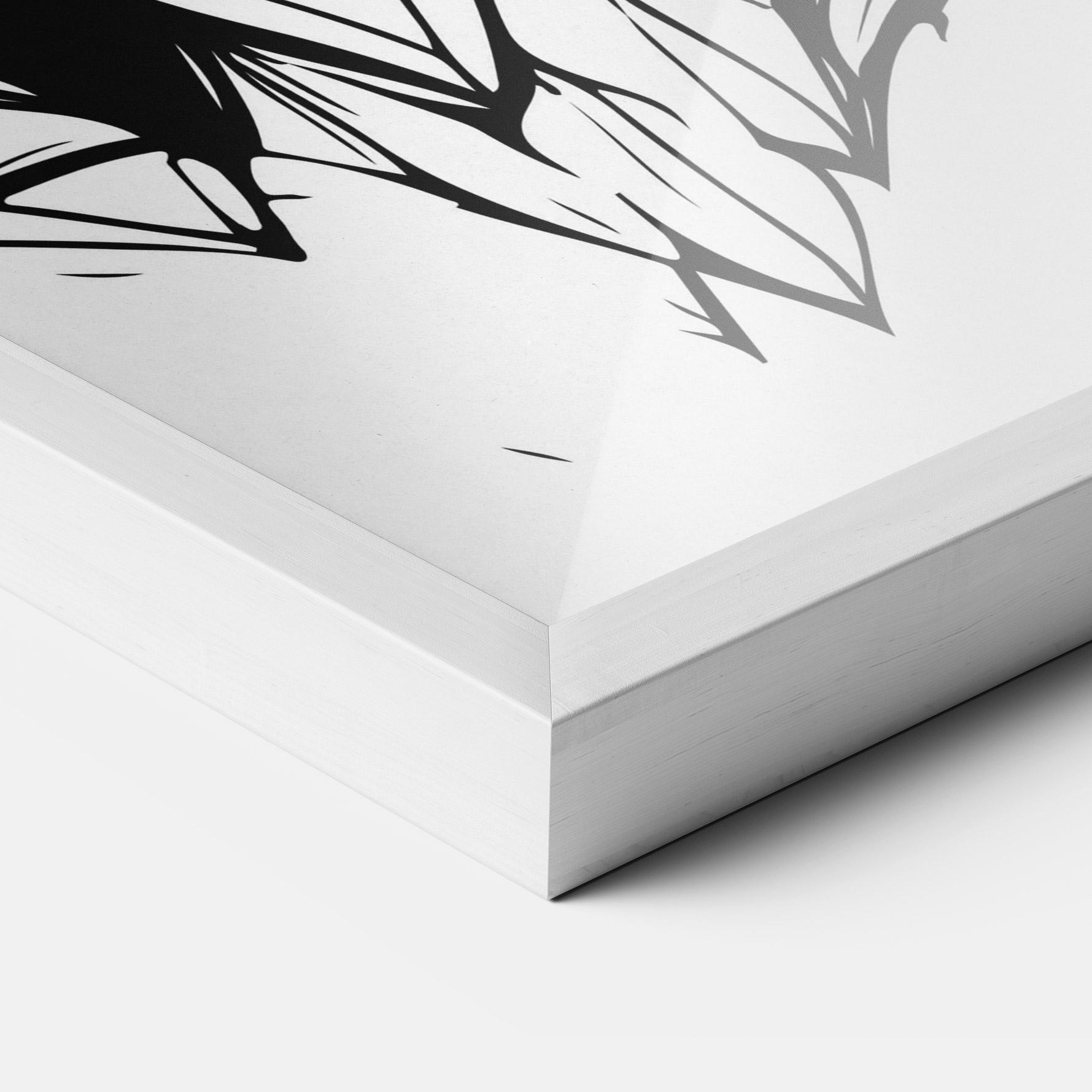 Keretezett Poszter Wolf Head Line mockup 3