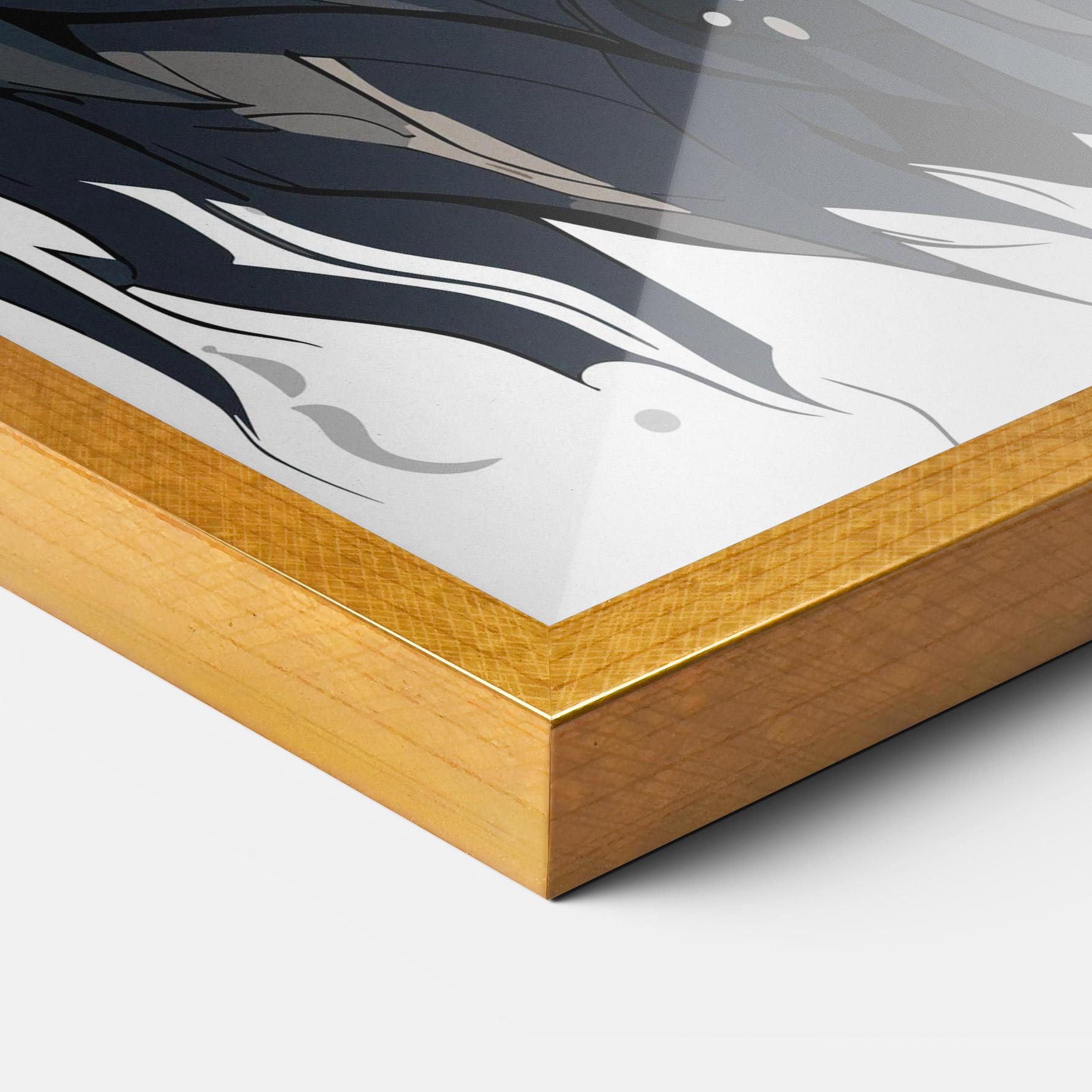 Keretezett Poszter Brown Wolf mockup 3