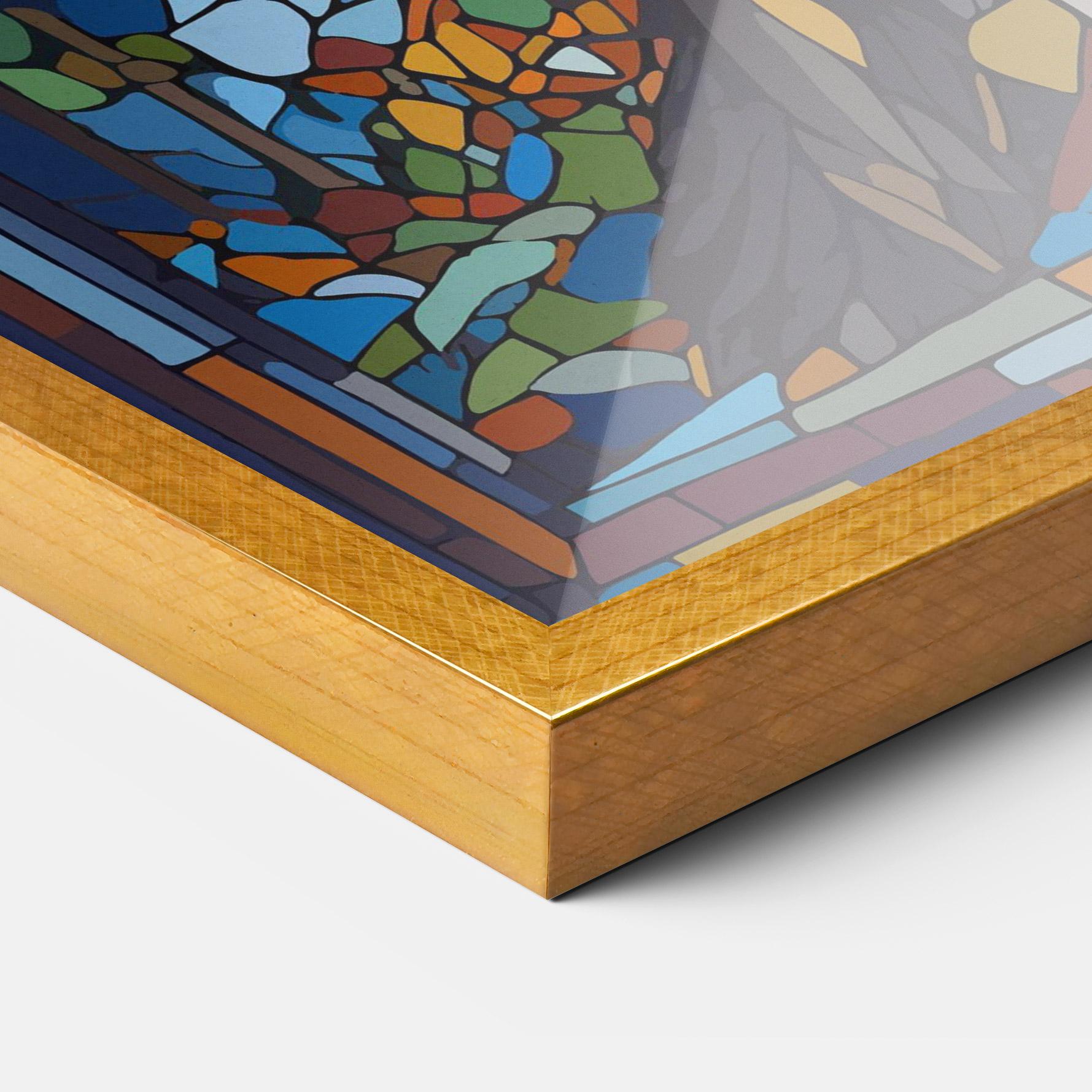 Keretezett Poszter Glass Wolf mockup 3