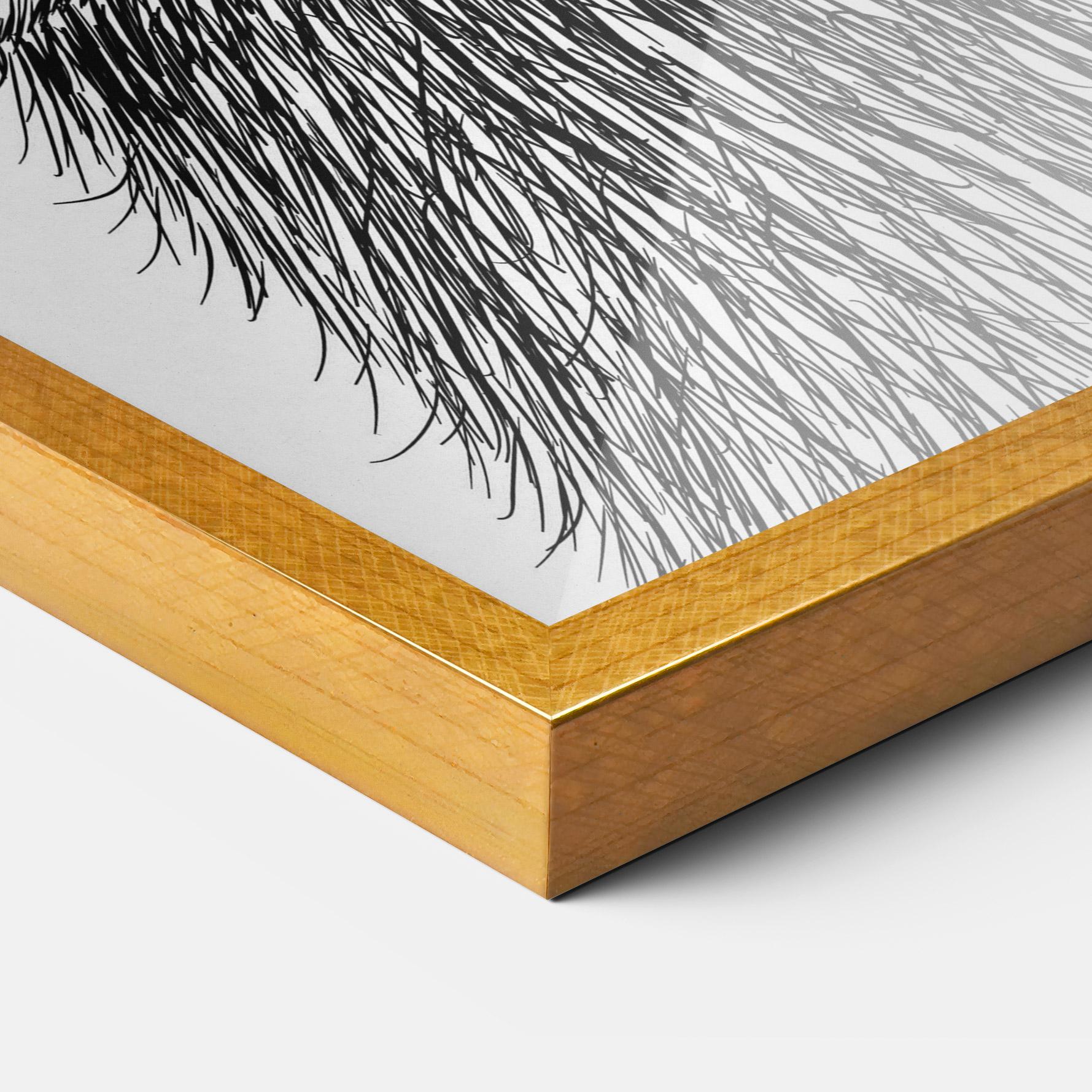 Keretezett Poszter Pretty Moon Wolf mockup 3