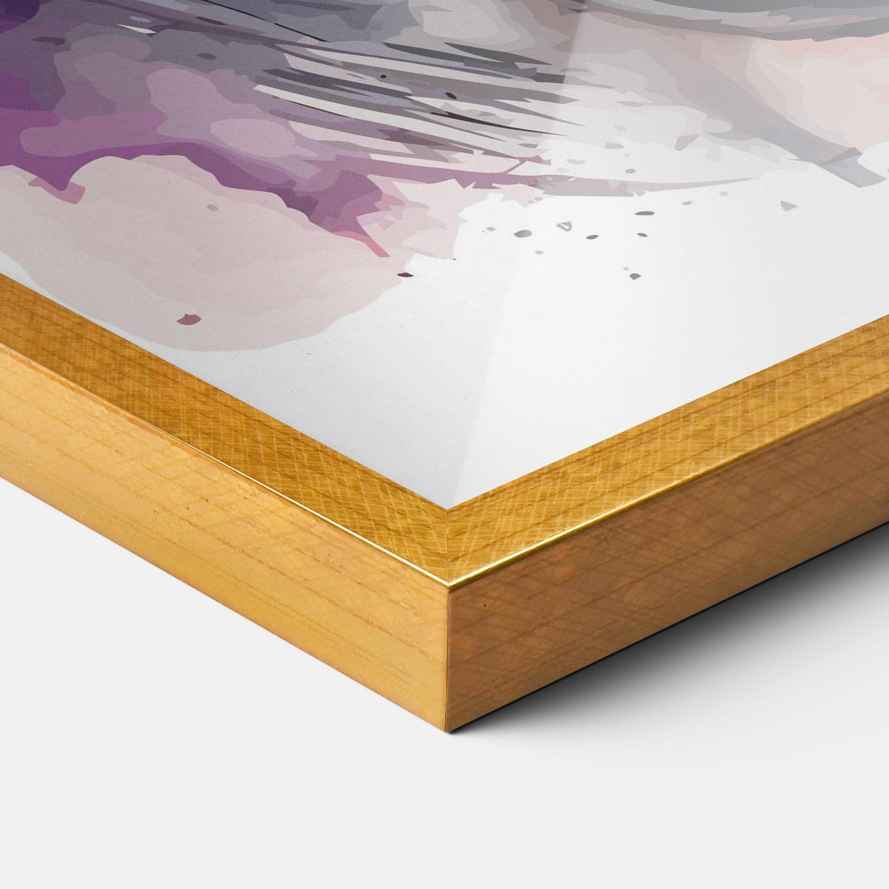 Keretezett Poszter Watercolor Angry Wolf mockup 3