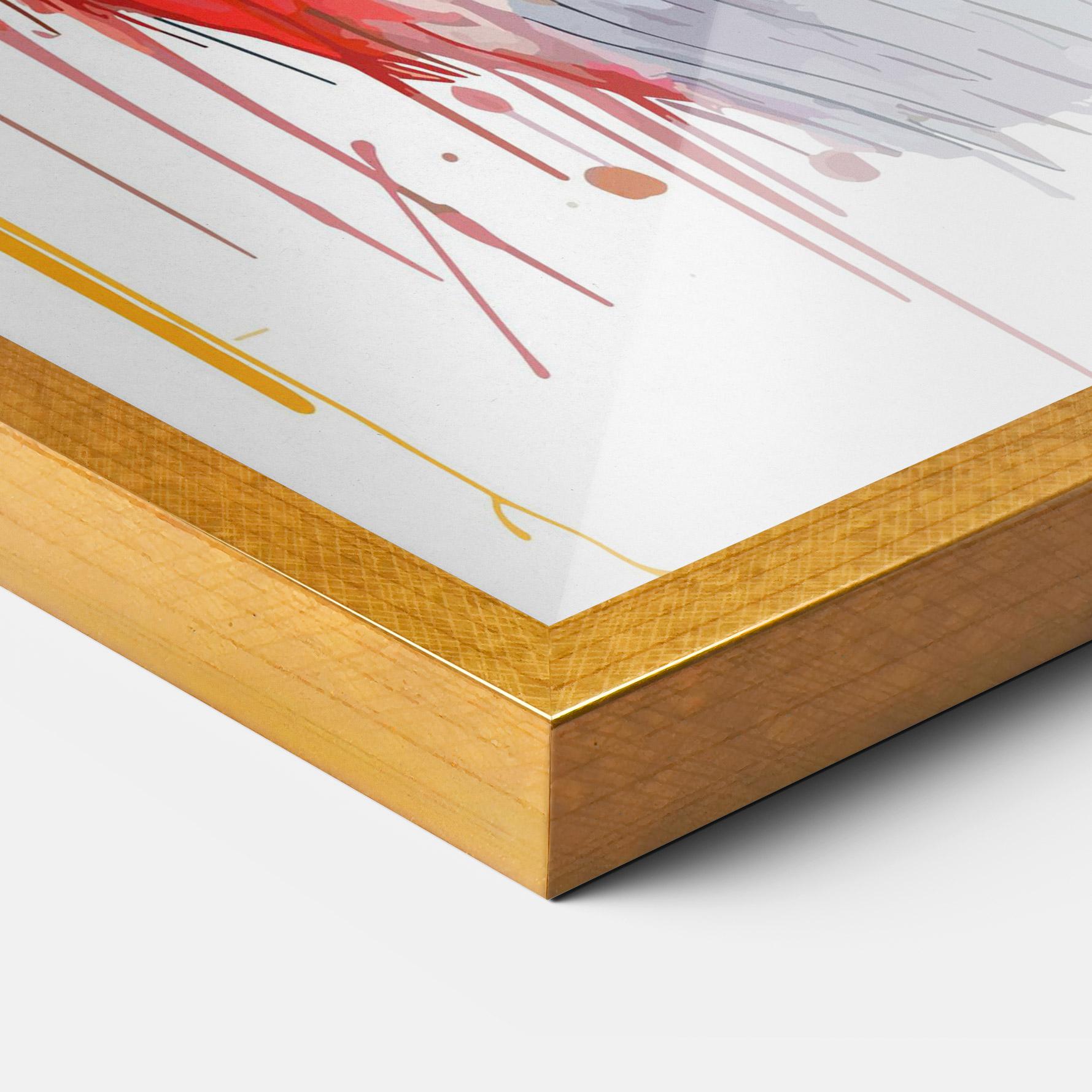 Keretezett Poszter Watercolor Wolf mockup 3