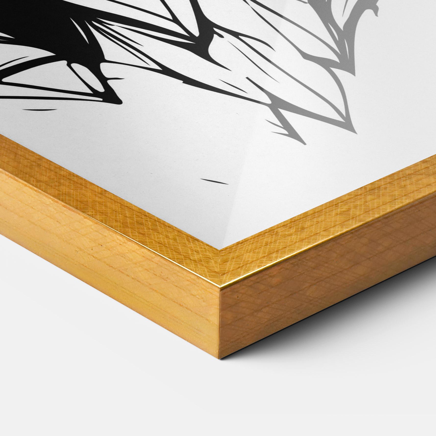 Keretezett Poszter Wolf Head Line mockup 3