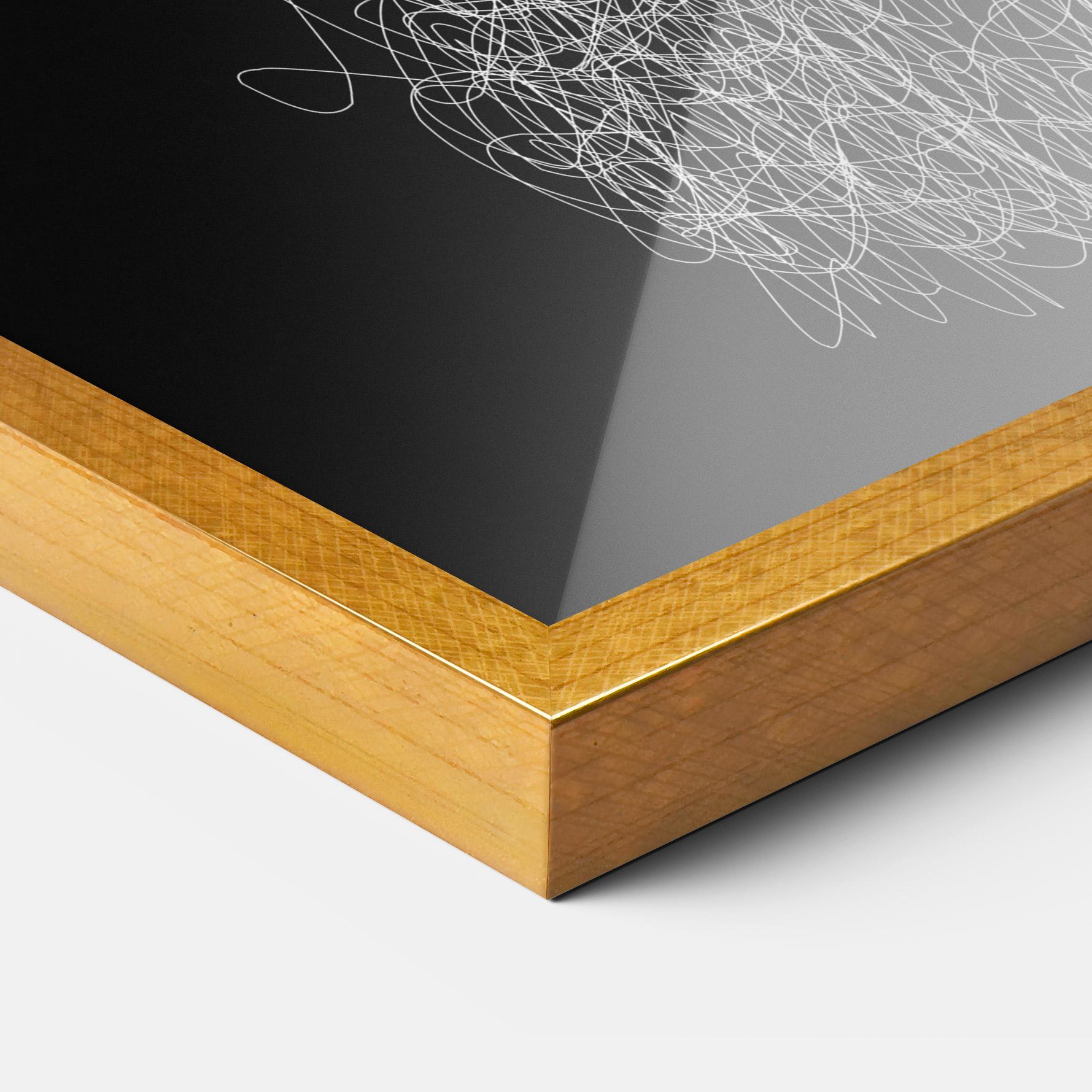 Keretezett Poszter Wolf Line mockup 3