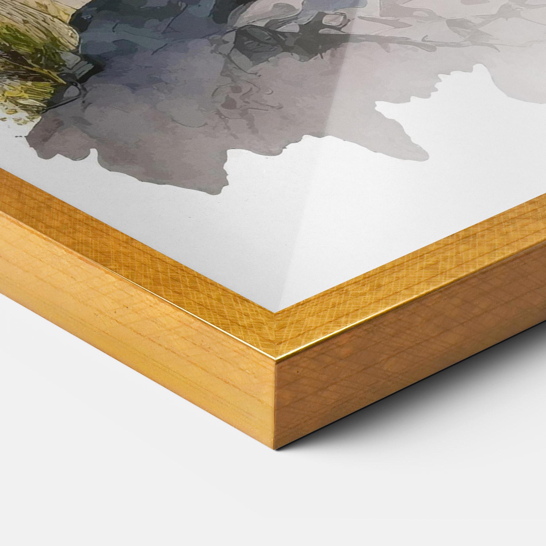 Keretezett Poszter Wolf On Rock mockup 3