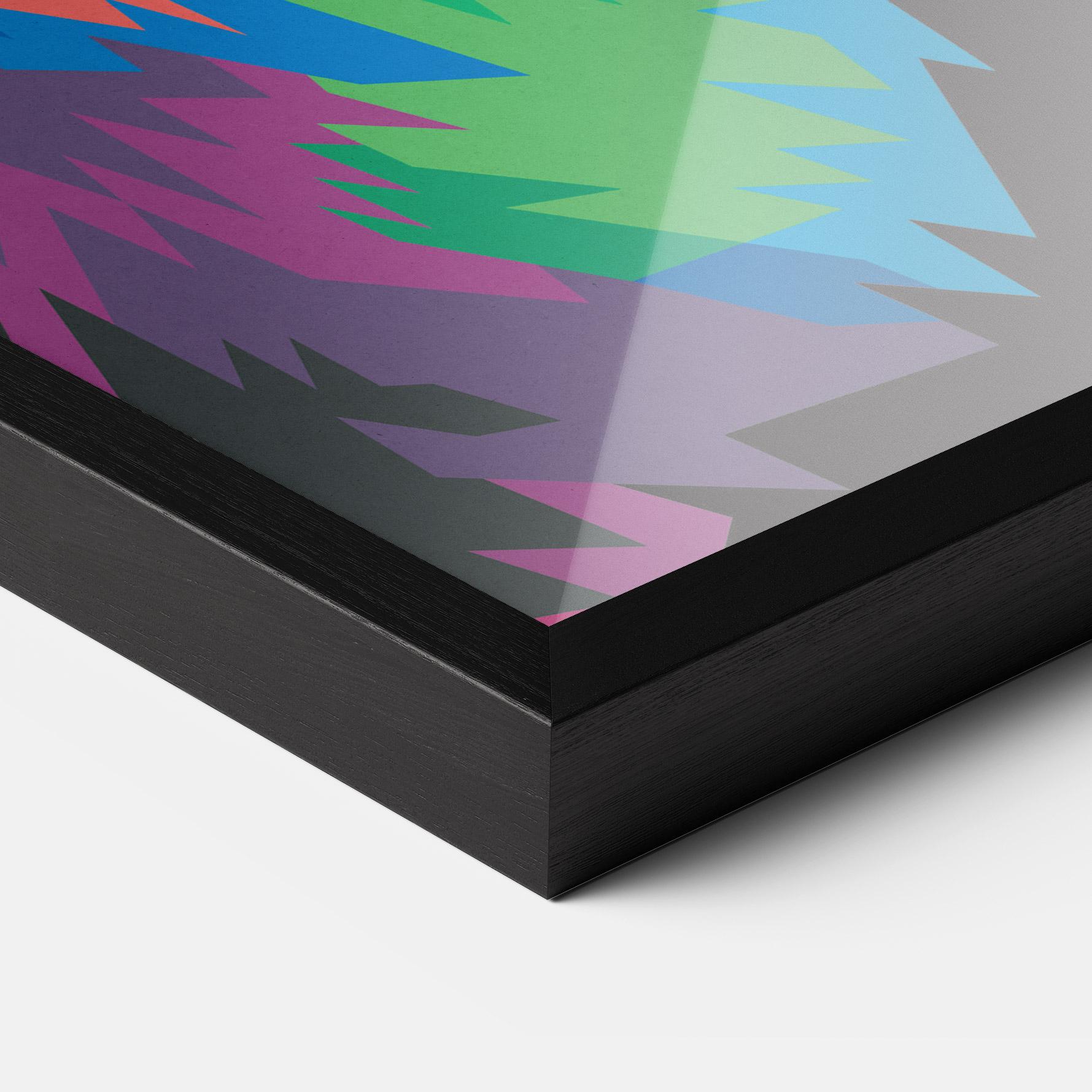 Keretezett Poszter Colorful Wolf mockup 3