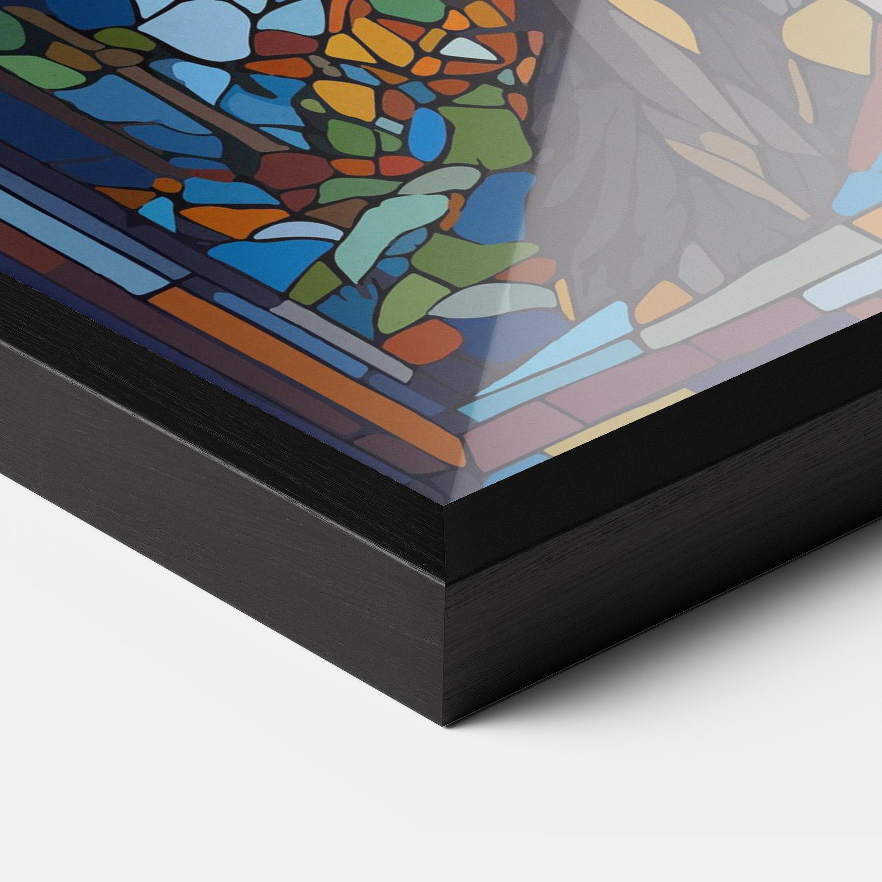 Keretezett Poszter Glass Wolf mockup 3