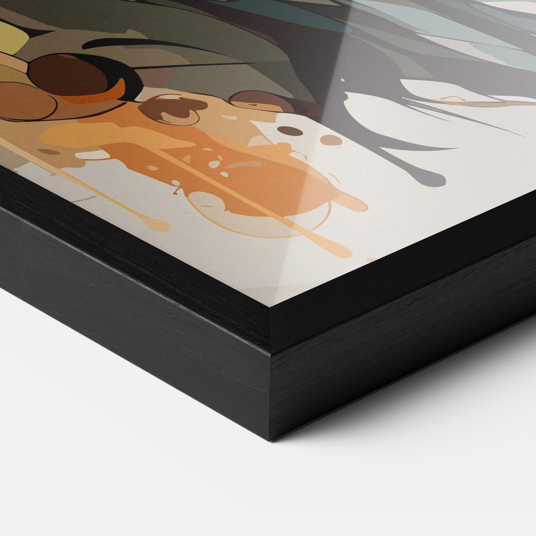 Keretezett Poszter Pretty Orange Wolf mockup 3