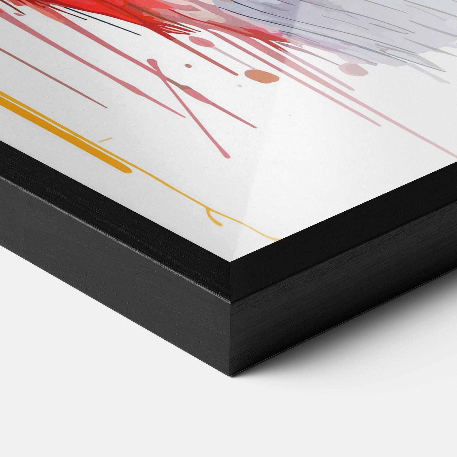 Keretezett Poszter Watercolor Wolf mockup 3